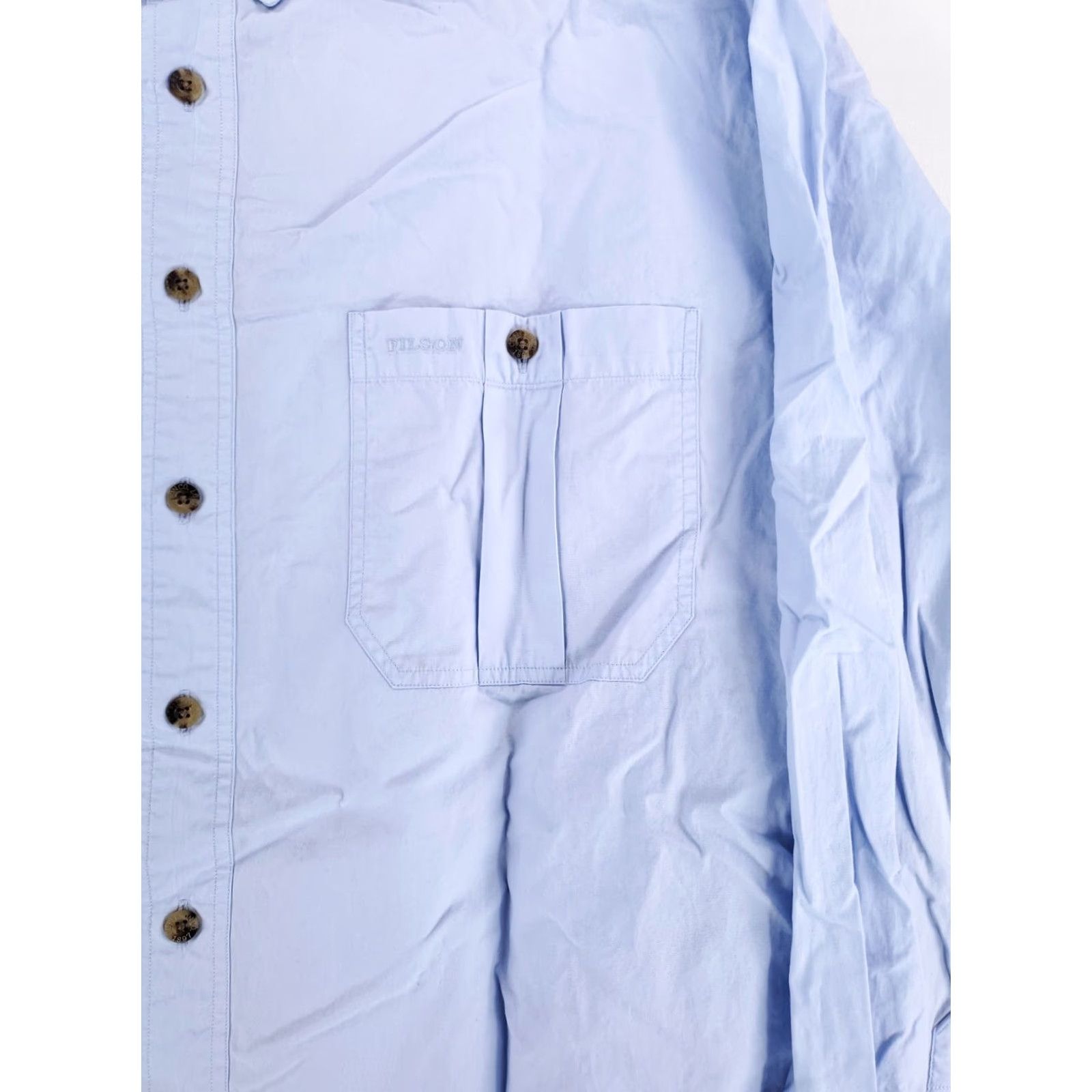 Filson VINTAGE Filson Button Down Shirt Long Sleeve Blue XL Mens 90s Utility Field Shirt Size US XL / EU 56 / 4 - 4 Thumbnail