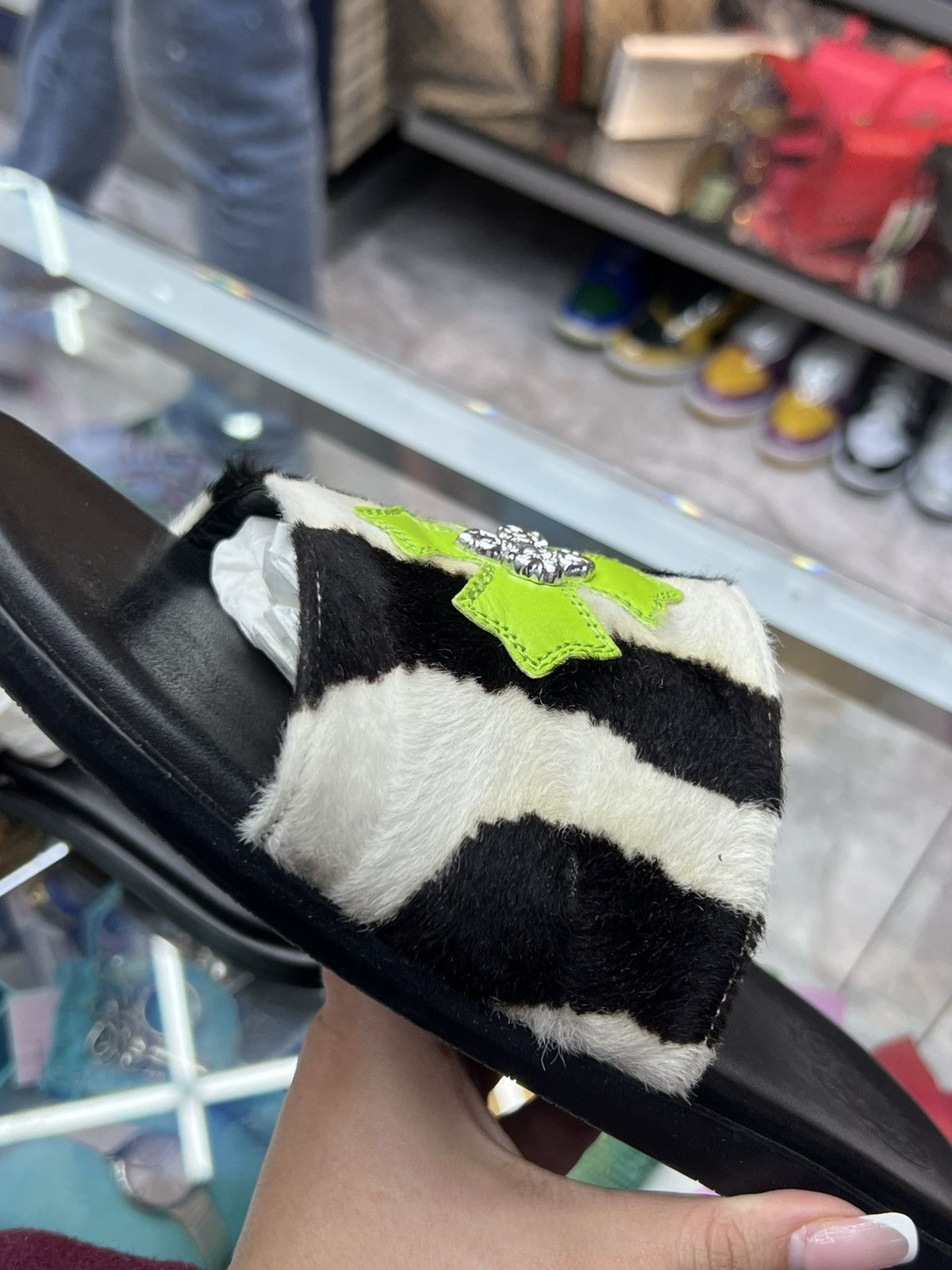 Chrome Hearts Chrome Hearts Zebra Pony Hair Patch Slides Size US 9 / EU 42 - 10 Thumbnail