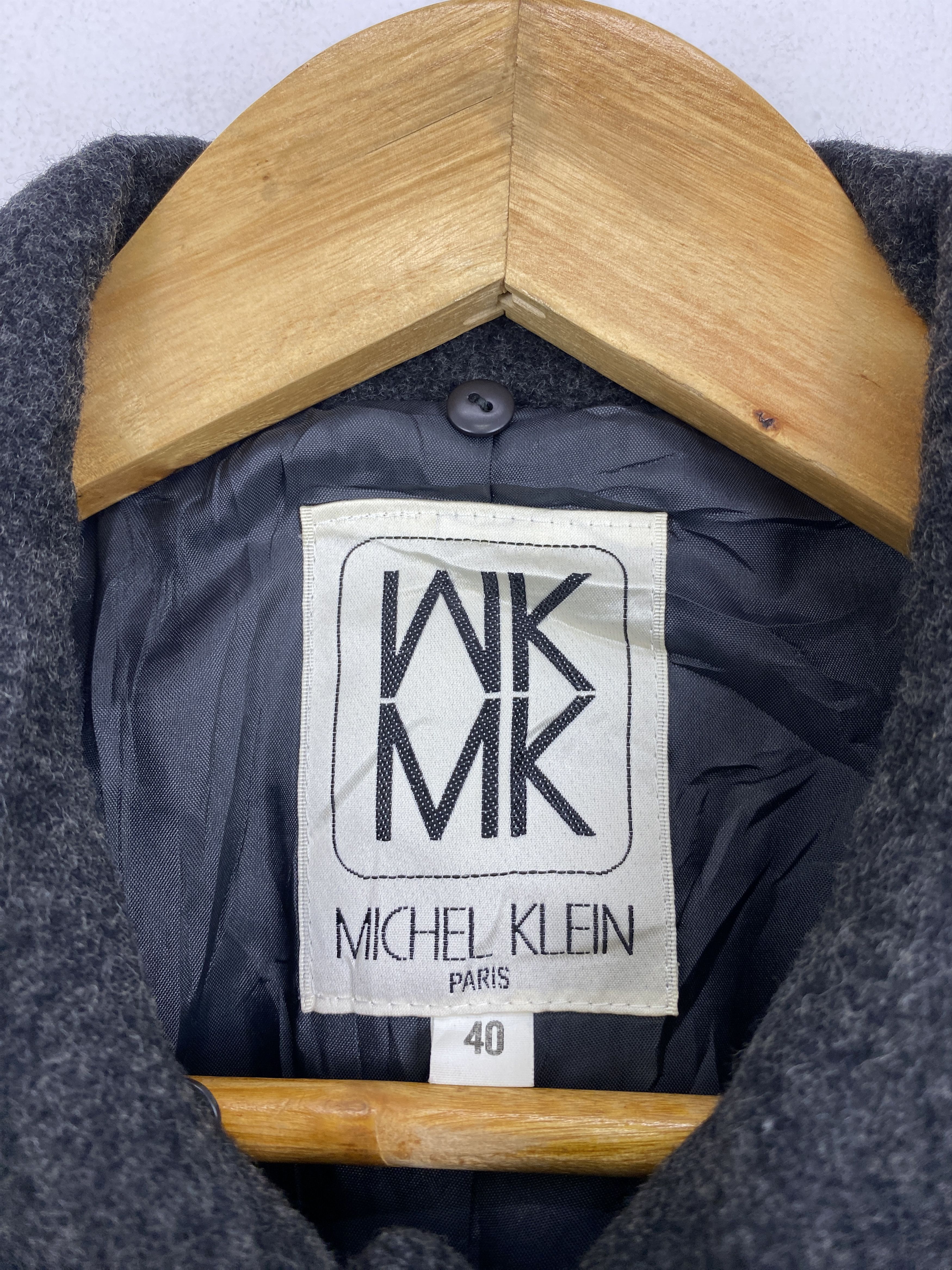 Michel Klein Vintage Michel Klein Button Up Long Wool Grey Jacket JA0062 Size US XXS / EU 40 - 5 Thumbnail