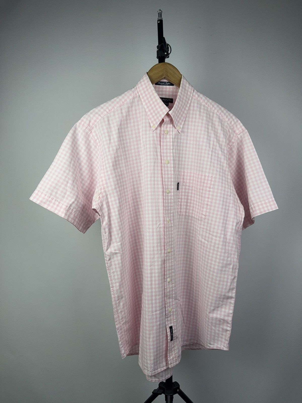 Gant Vintage Luxury GANT Short Sleeve Pink Gingham Check Shirt Size US L / EU 52-54 / 3 - 1 Thumbnail