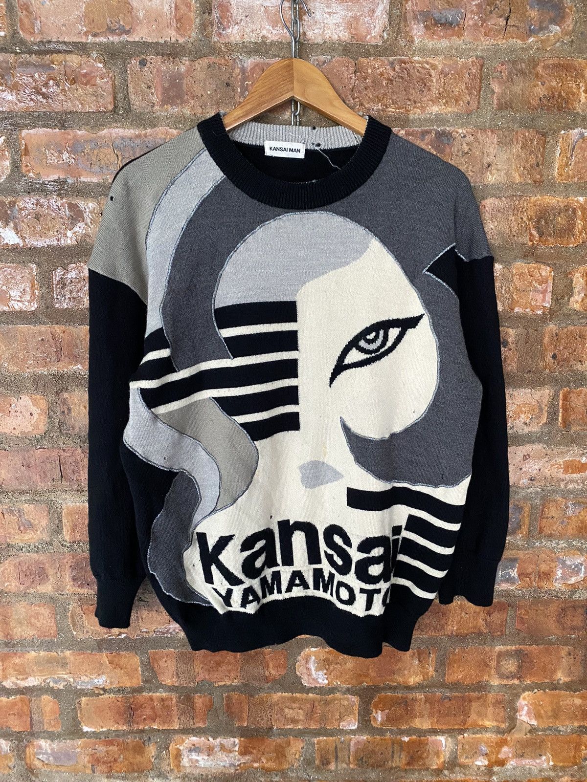 Kansai Yamamoto 1990s iconic Kansai Yamamoto David bowie eye knit Size US L / EU 52-54 / 3 - 2 Thumbnail