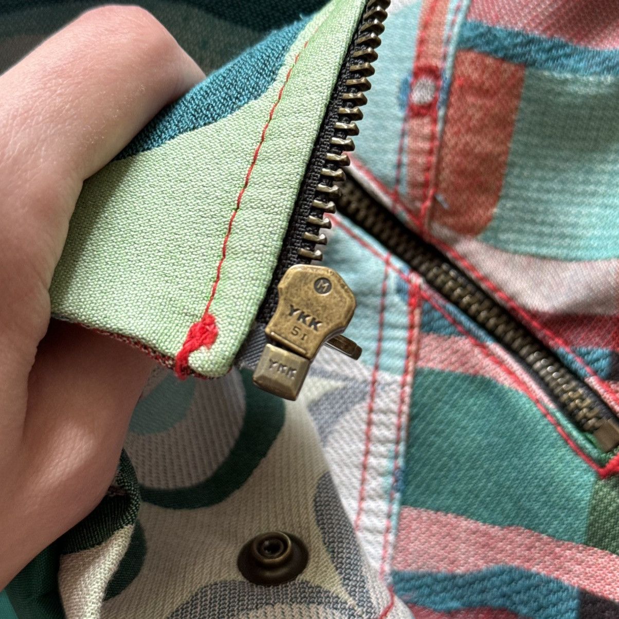 If Six Was Nine 📌 Crazy Desigual Asymmetrical Zip Patchwork Cropped Jacket Size M / US 6-8 / IT 42-44 - 10 Thumbnail