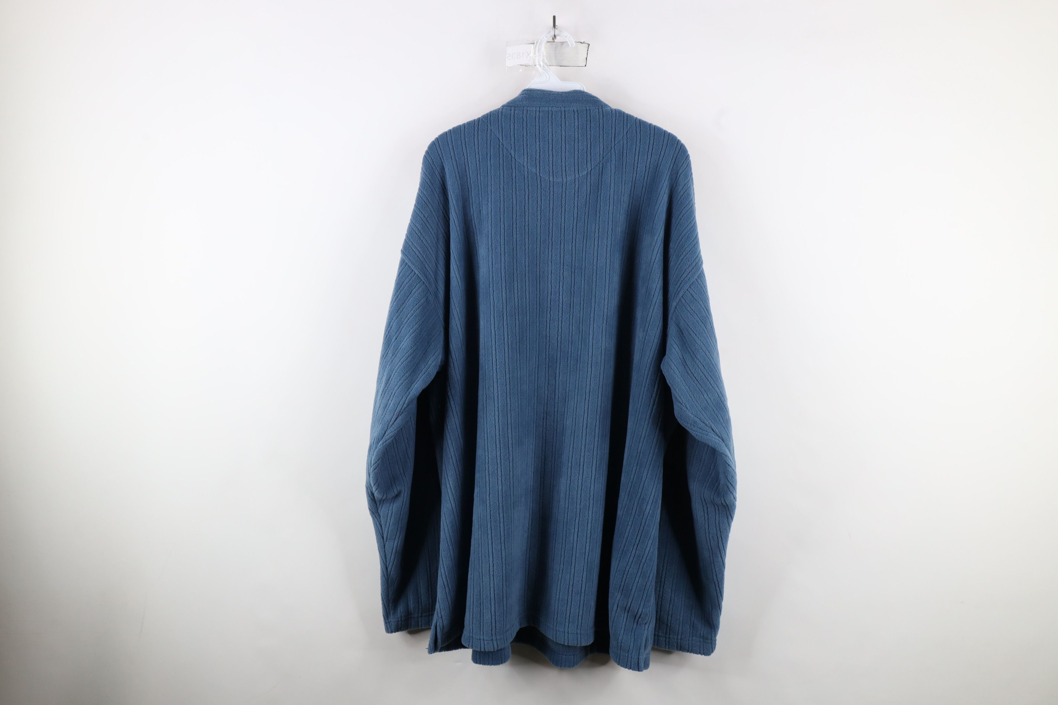 Vintage Deadstock Vintage 90s Streetwear Fleece V-Neck Sweater Blue Size US XXL / EU 58 / 5 - 6 Thumbnail