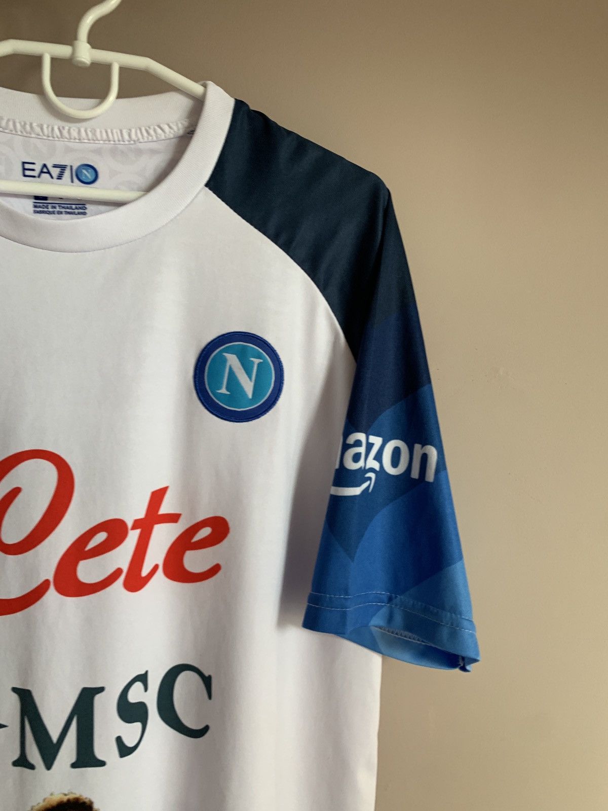 Other Napoli Home Football Shirt Soccer Jersey OSIMHEM #9 Size US L / EU 52-54 / 3 - 4 Thumbnail