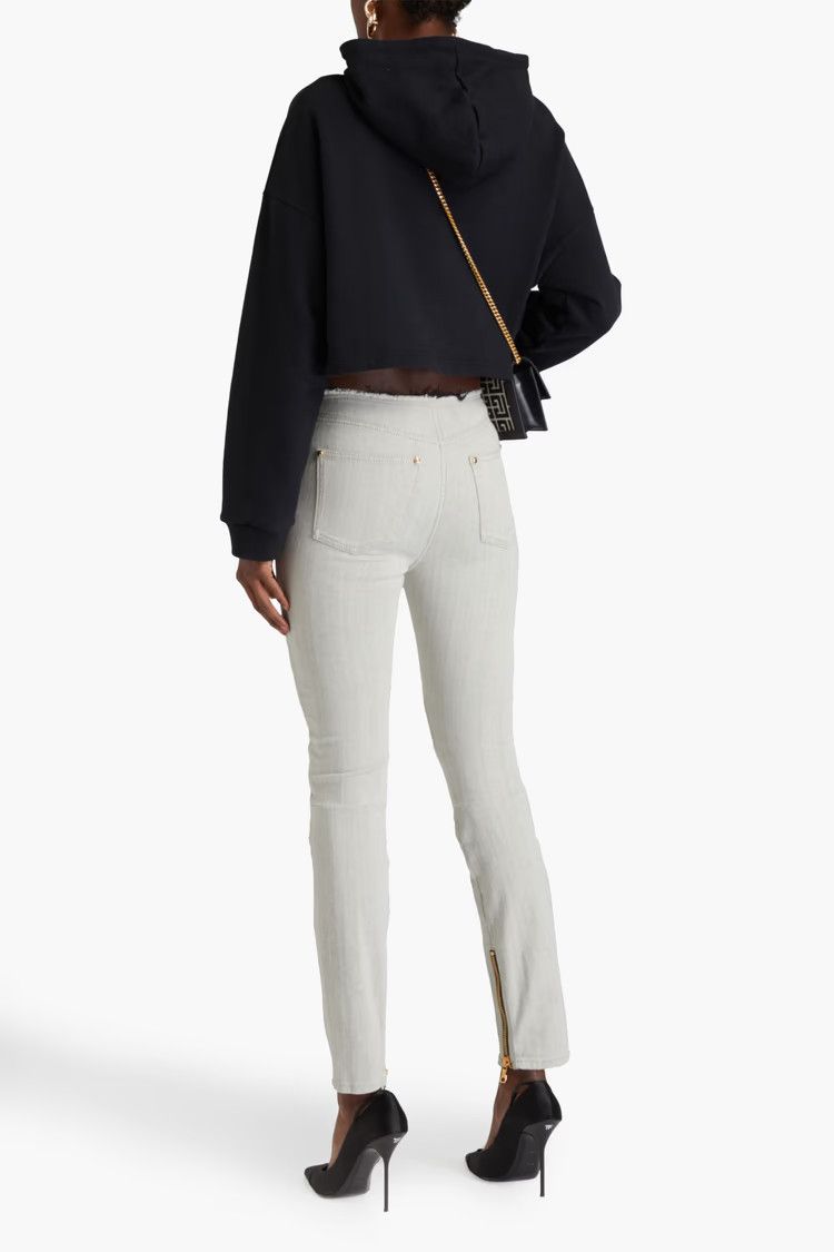 Balmain o1y0625 Denim Pant in Light Gray Size 26" / US 2 / IT 38 - 3 Thumbnail