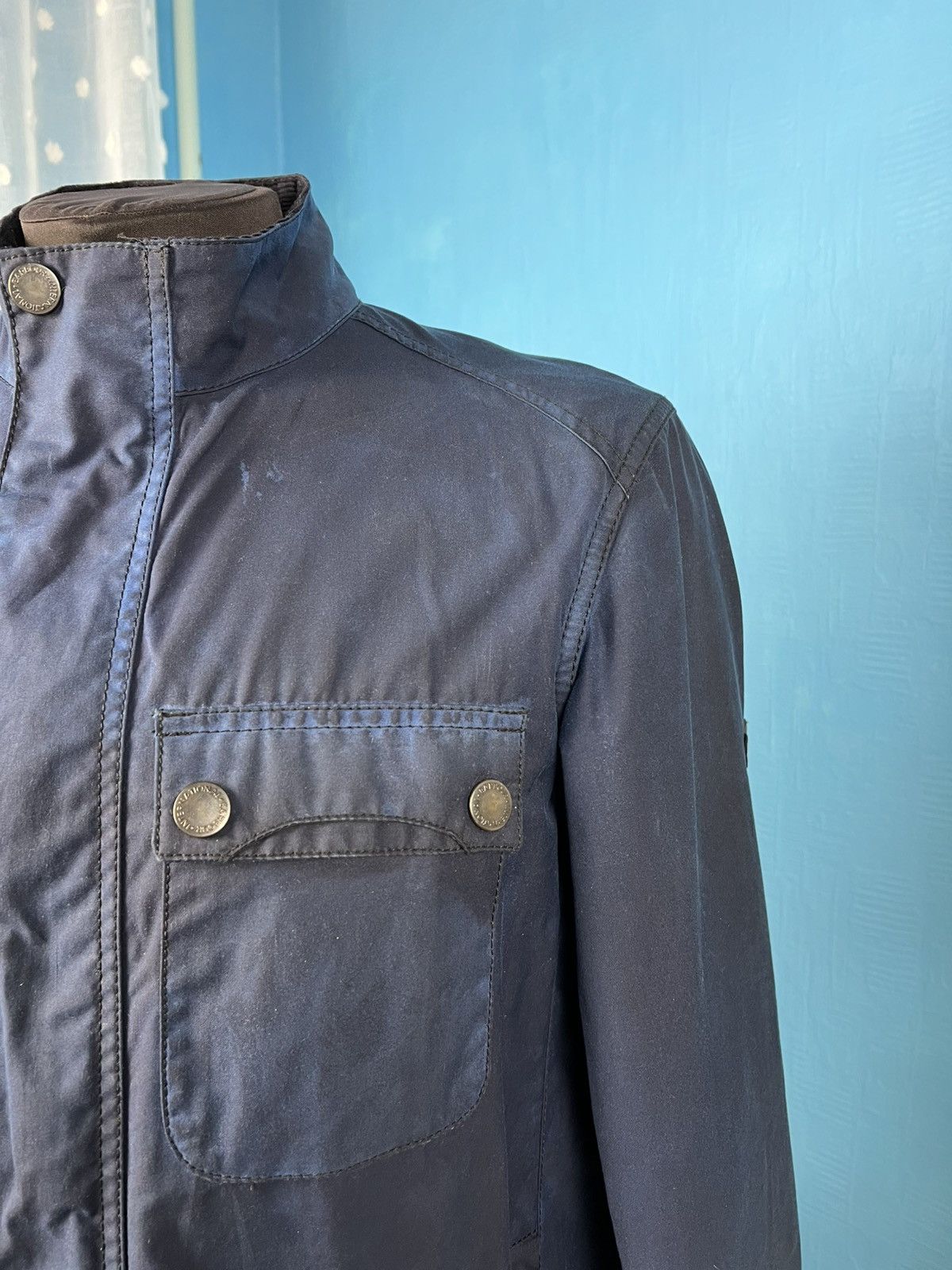 Barbour Barbour wax international lock streetwear jacket blue Size US M / EU 48-50 / 2 - 2 Thumbnail