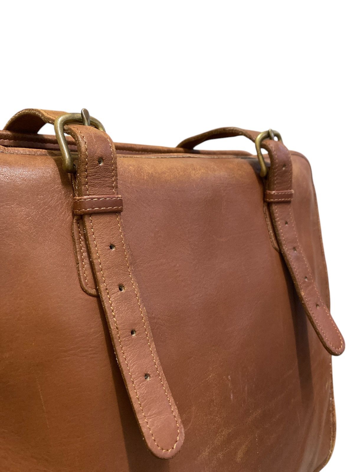 Genuine Leather × Leather × Vintage Vintage Laura USA Full Leather Shoulder Bag Size ONE SIZE - 9 Thumbnail