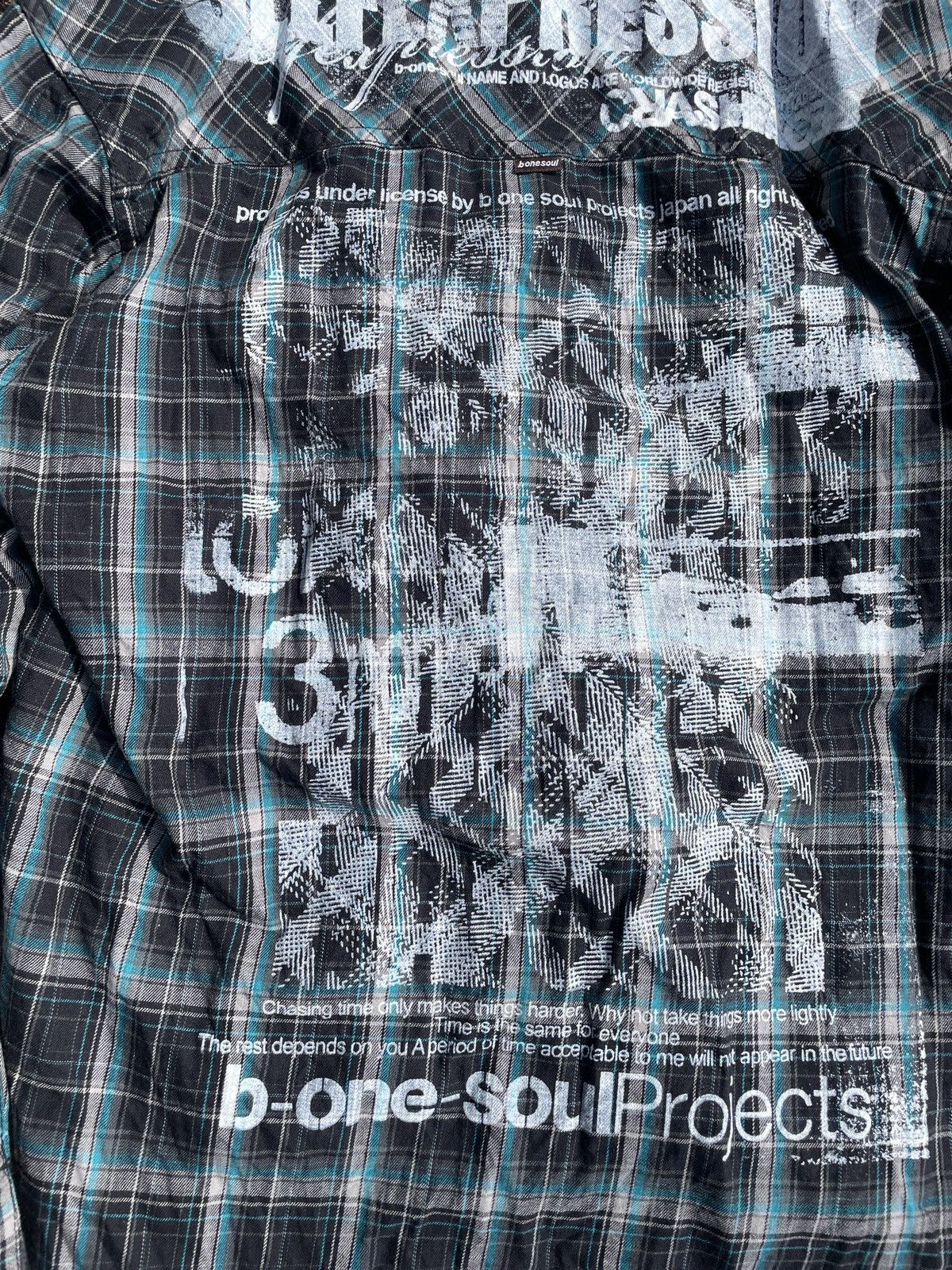 If Six Was Nine 2000s Japanese archive Vkei Poem Plaid Shirts Y2K Size US M / EU 48-50 / 2 - 7 Thumbnail