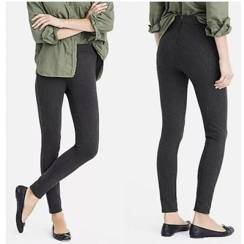 J.Crew J. Crew Pixie Pant in Stretch Ponte Heather Gray, sz 4R Size 27" / US 4 / IT 40 - 1 Thumbnail