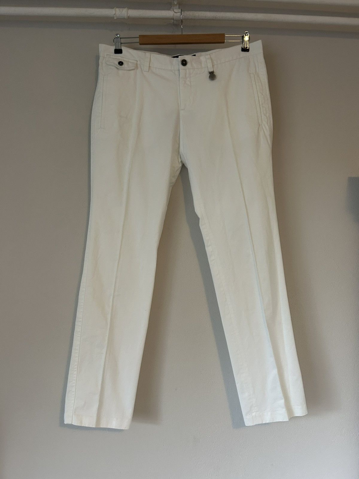 Gucci Gucci White Cotton-Blend Trousers – Size 54 Size US 38 / EU 54 - 1 Thumbnail