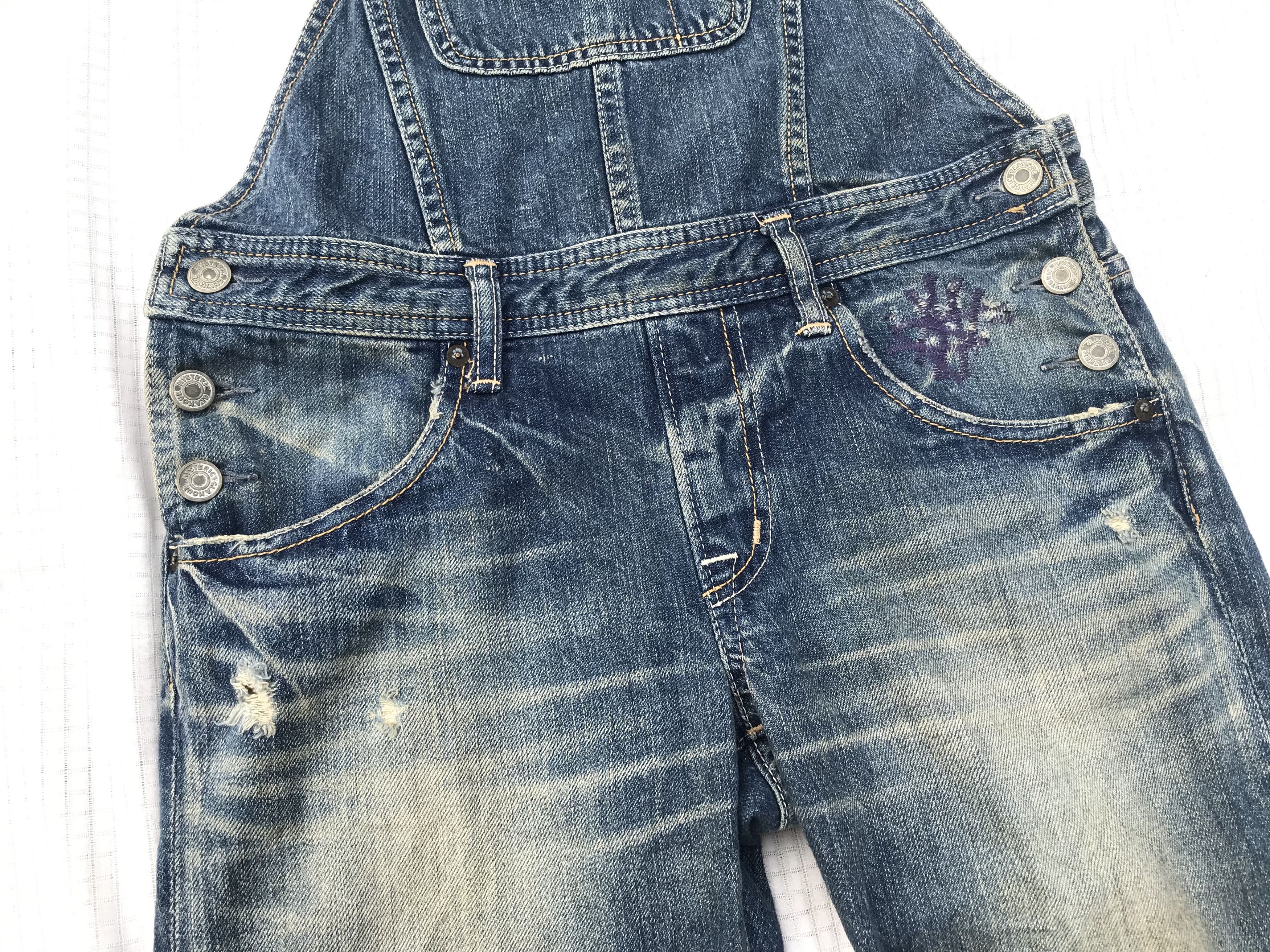 Hysteric Glamour × Japanese Brand (P83) Hysteric Glamour Denim Overall Bib Shorts Sz M Size 30" / US 8 / IT 44 - 10 Thumbnail