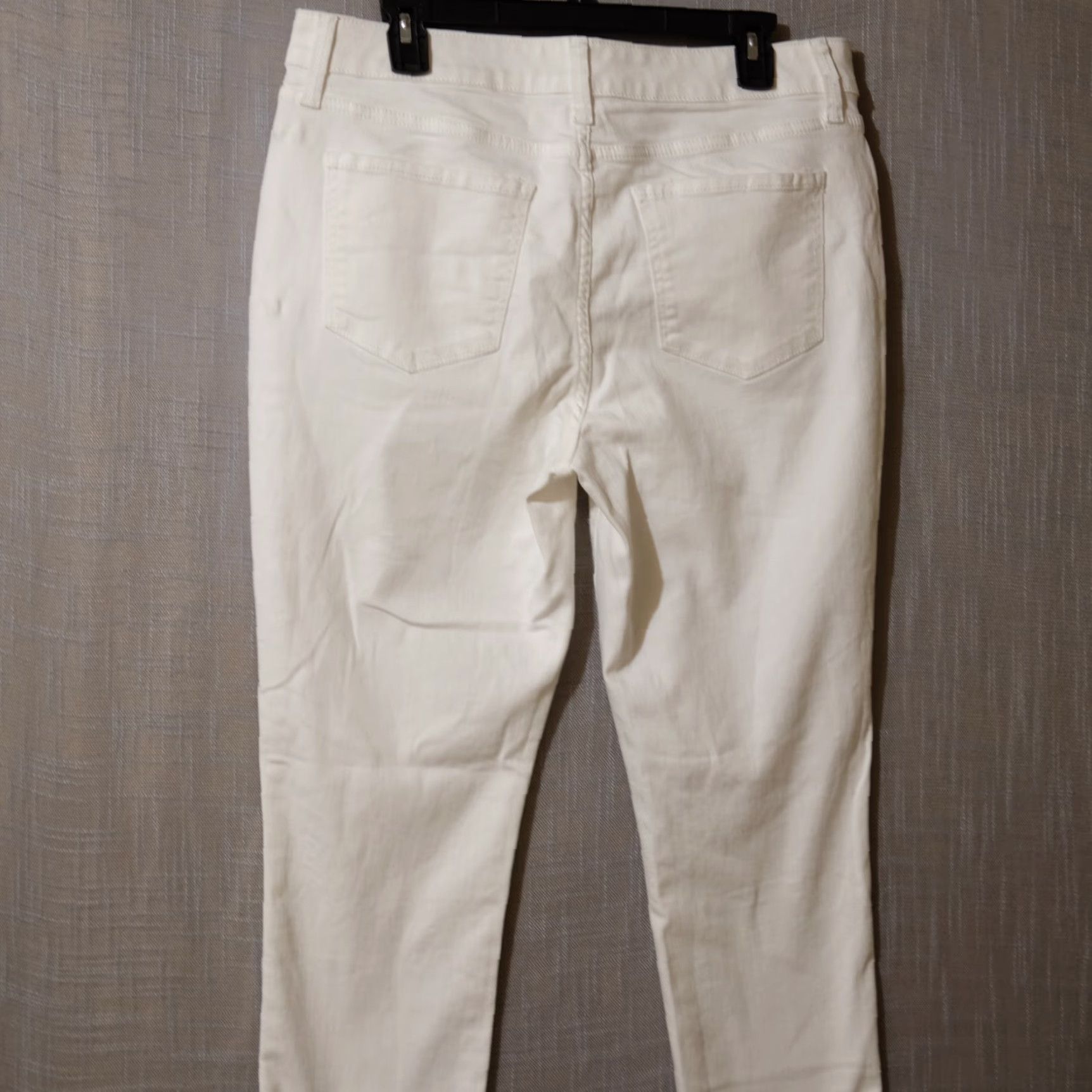 Vintage Nwot! St Johns Bay Skinny Leg Jeans White Denim Womens 12 34x29 #H98-11 Size 34" / US 12 / IT 48 - 6 Thumbnail