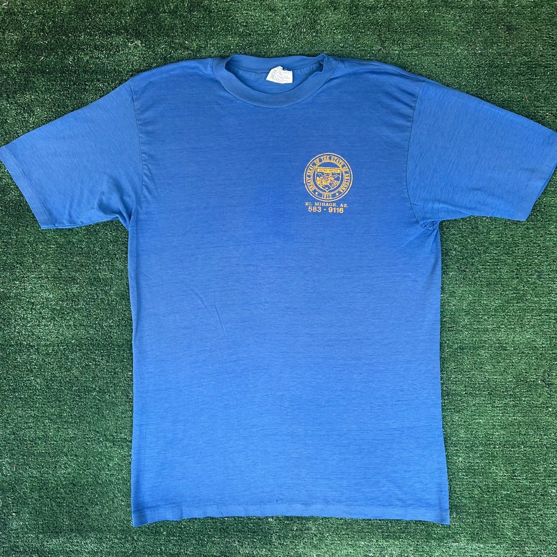 Hanes Vintage 80s Arizona Roadhouse Bar T-Shirt Blue M/L Single St Size US M / EU 48-50 / 2 - 5 Thumbnail