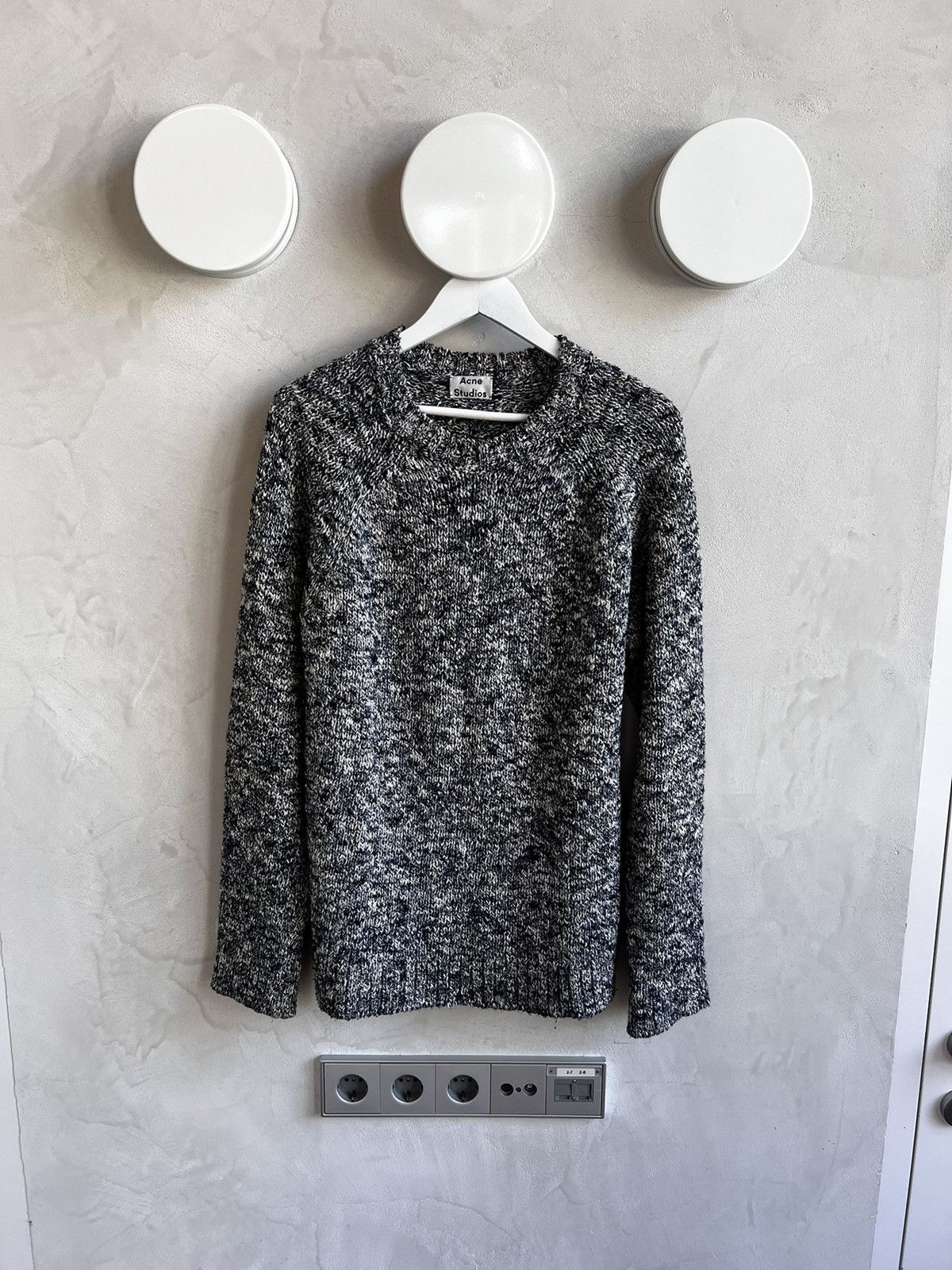 image of Acne Studios Acne Knit Silver Sweater, Men's (Size Medium)