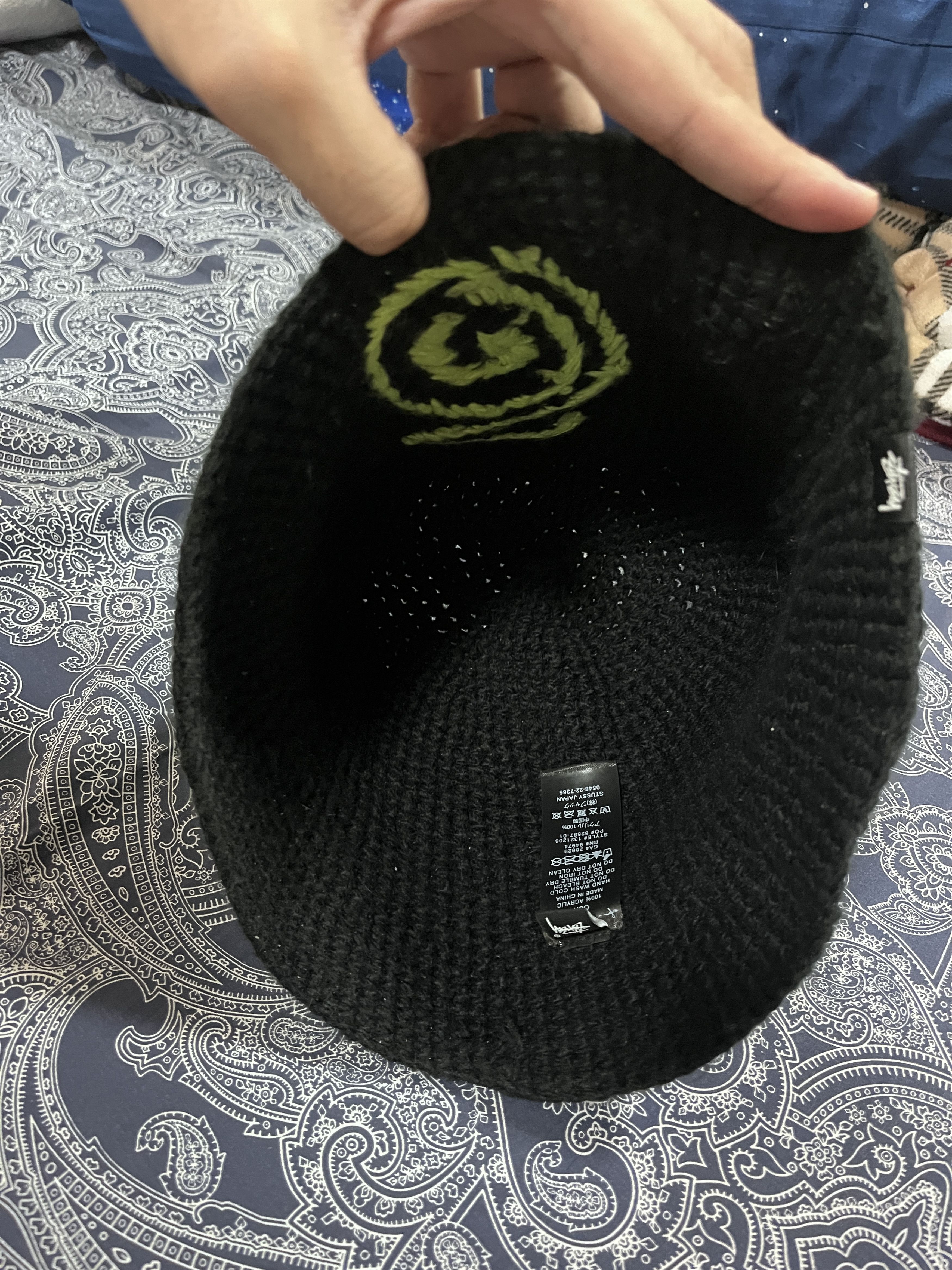 Stussy STUSSY BLACK SWIRLY S KNIT BUCKET 2024 Size ONE SIZE - 4 Thumbnail