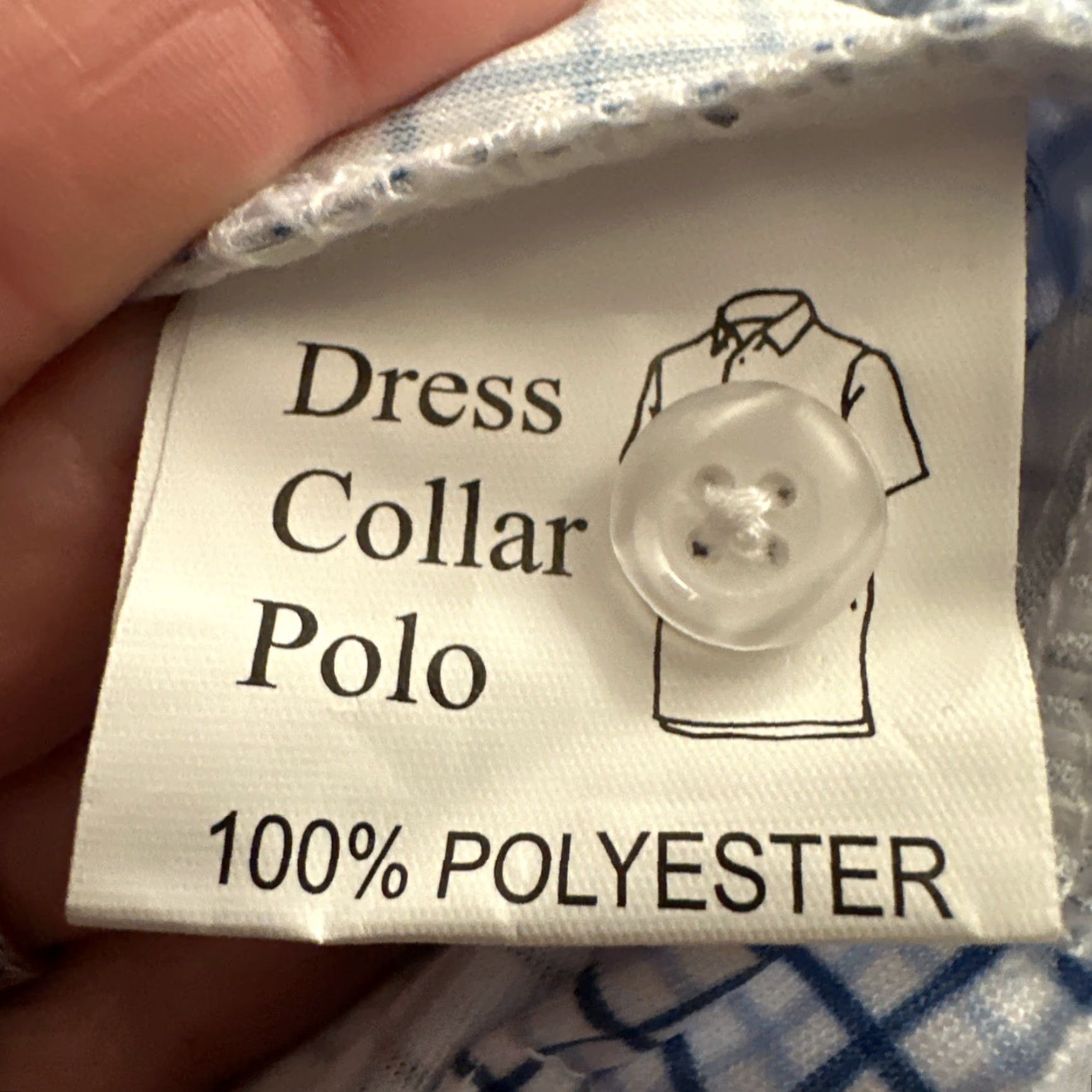 Vintage Collars and Co Dress Polo Shirt Medium Relaxed Blue Tattersall NWT Size 40R - 6 Thumbnail