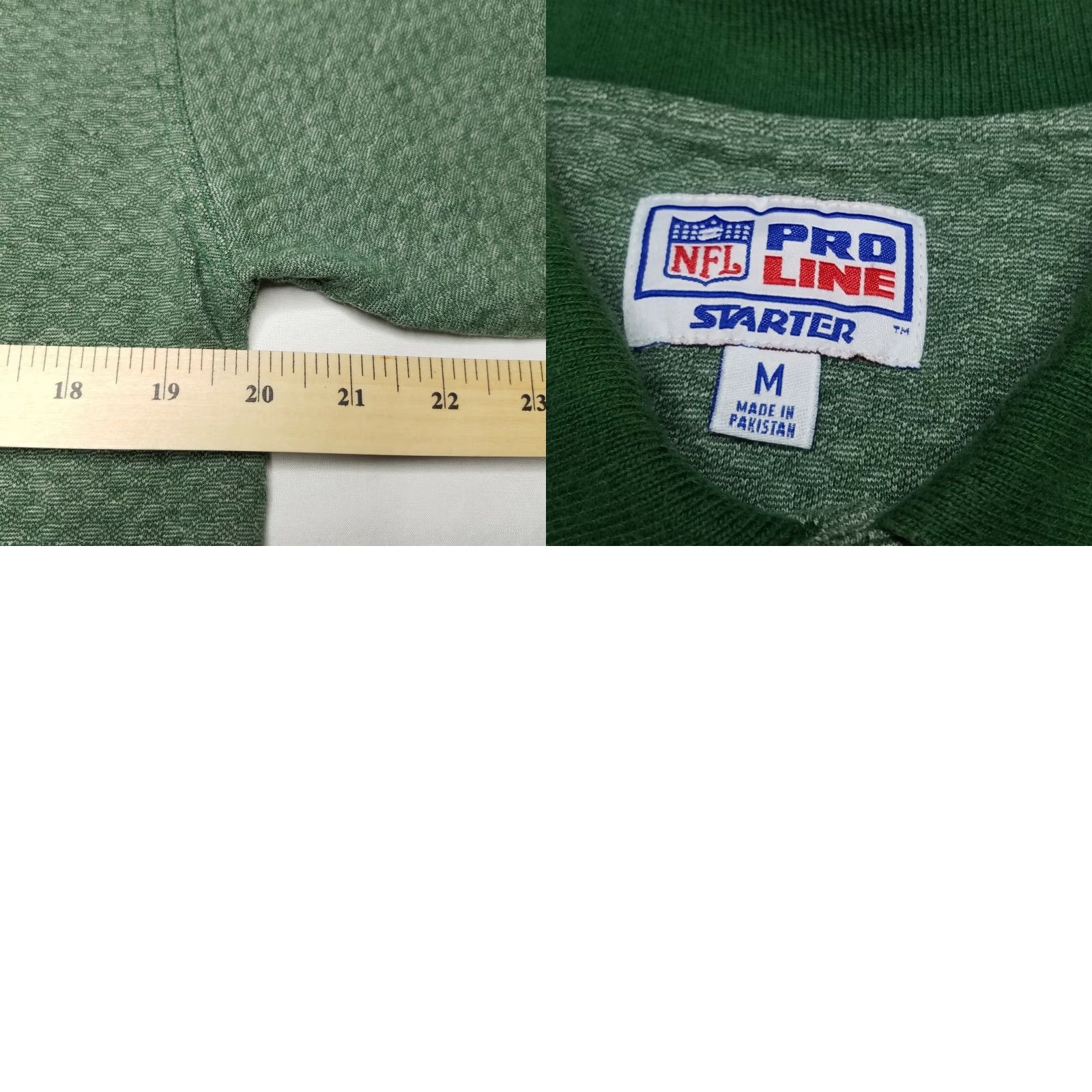 Starter VINTAGE Green Bay Packers Starter Polo Shirt Adult Medium Green 100% Cotton NFL Pro Line Mens Size US M / EU 48-50 / 2 - 8 Thumbnail