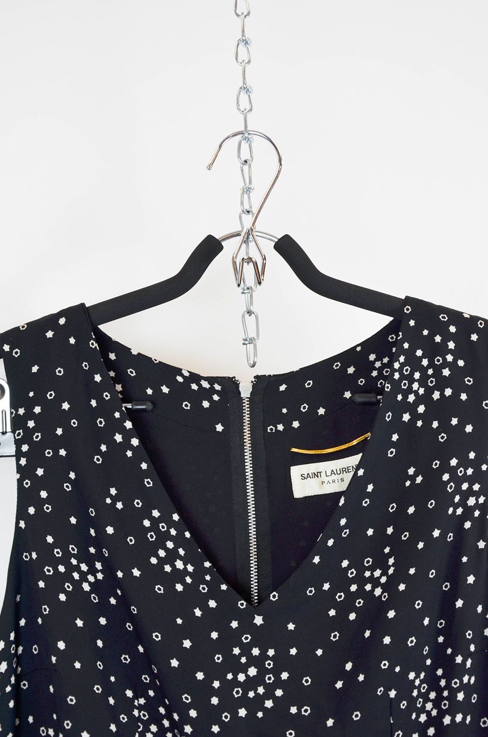 Saint Laurent Paris Saint Laurent Paris Sleeveless Star Print Black Dress - M Size M / US 6-8 / IT 42-44 - 3 Thumbnail