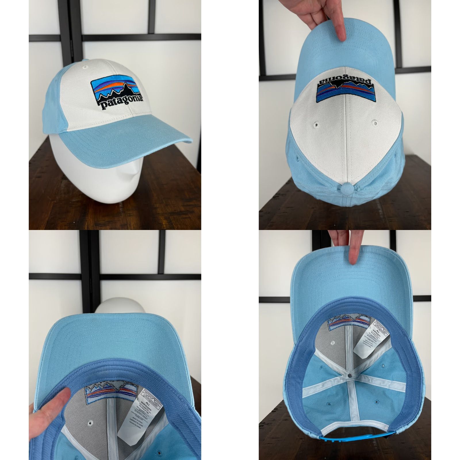 Patagonia Patagonia Hat Cap Snap Back Adult Blue White Mountain Peaks Embroidered Duck Cap Hat Snapback Men One Size Blue Size ONE SIZE - 8 Thumbnail