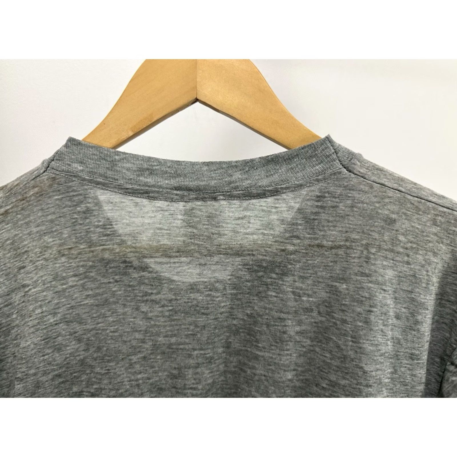 Fruit Of The Loom VTG Fruit Of The Loom T-Shirt Gray L Short Sleeve Burnout WIP Worn Paper Thin Selvedge Pocket Mens Size US L / EU 52-54 / 3 - 5 Thumbnail