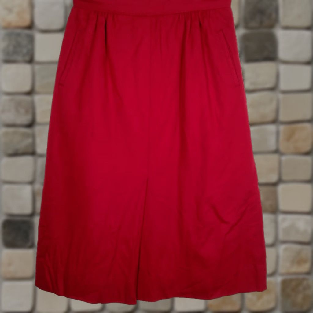 Vintage VINTAGE Pant-her Wool Pencil Skirt Women 26" Waist Red Midi Lined Office Wear Business Classic Size 26" / US 2 / IT 38 - 1 Thumbnail