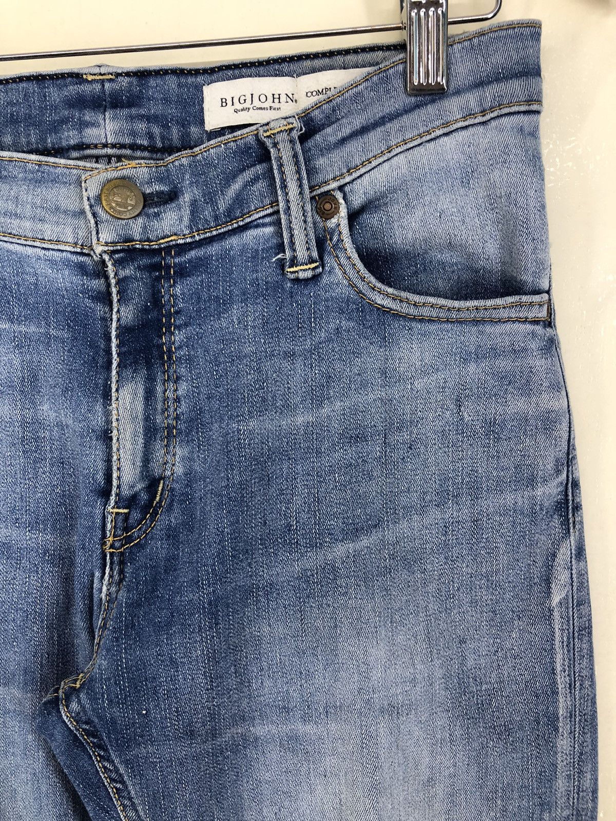 Big John Big John Distressed Skinny Faded Blue Jeans Size US 28 / EU 44 - 6 Thumbnail