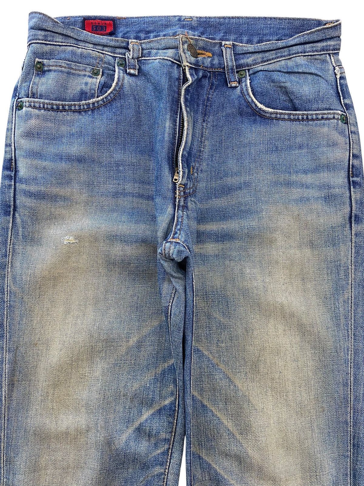 Edwin Edwin 503 Mud Wash Whiskered Style Boot Cut Jeans Size US 30 / EU 46 - 2 Thumbnail