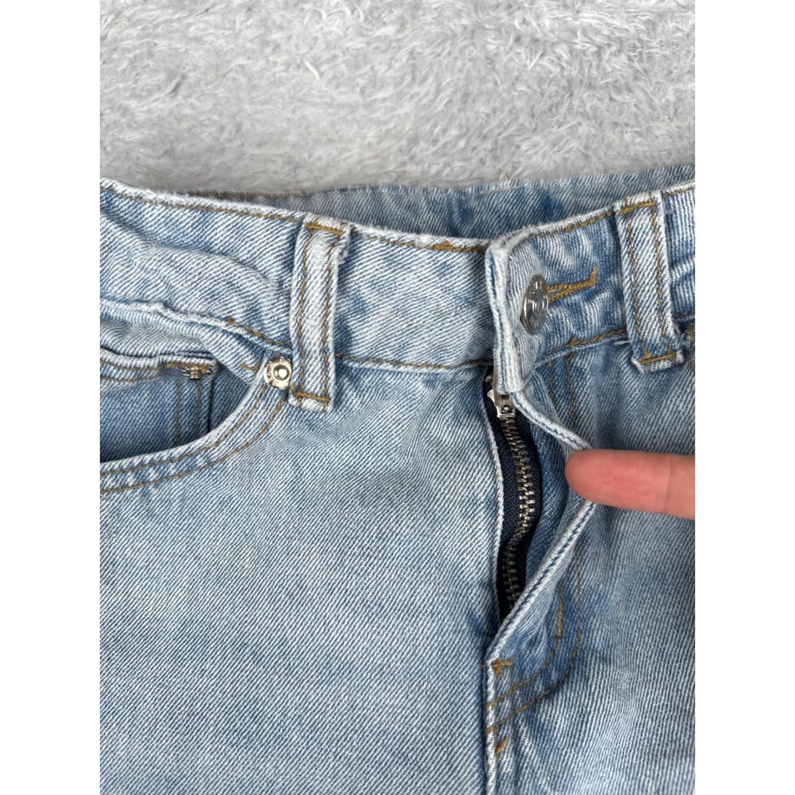 Vintage Vintage Edikted Women’s Wide Leg Jeans 26 Blue Denim High Rise Cotton Blend, 29 Inch Inseam Size 26" / US 2 / IT 38 - 5 Thumbnail