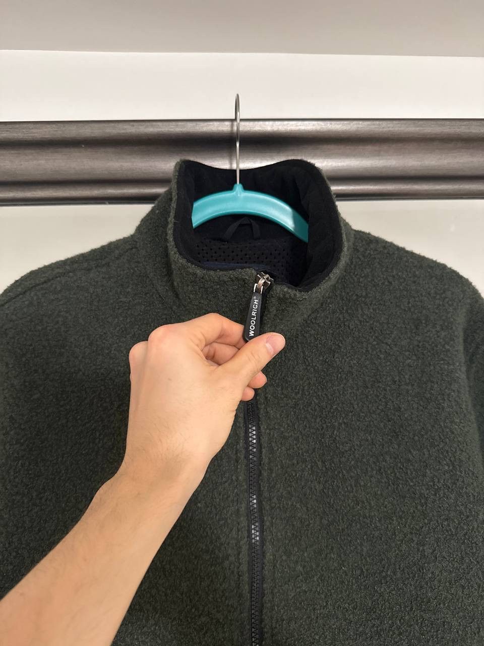 Woolrich Woolen Mills Woolrich Green Full Zip Fleece Jacket Men's khaki vintage Size US M / EU 48-50 / 2 - 3 Thumbnail
