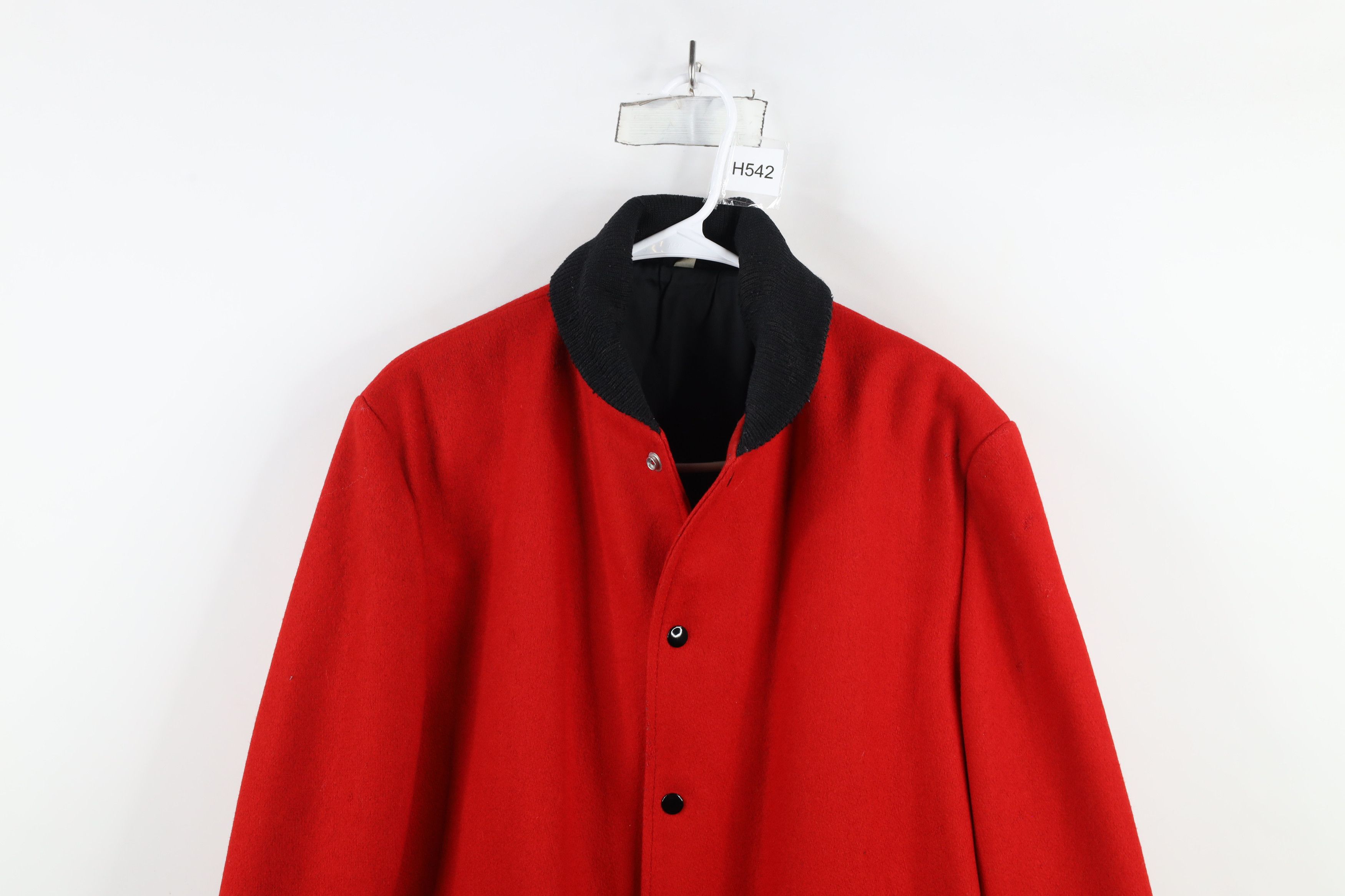 Vintage Vintage 50s 60s Butwin Wool Varsity Letterman Jacket Red USA Size US XL / EU 56 / 4 - 2 Thumbnail