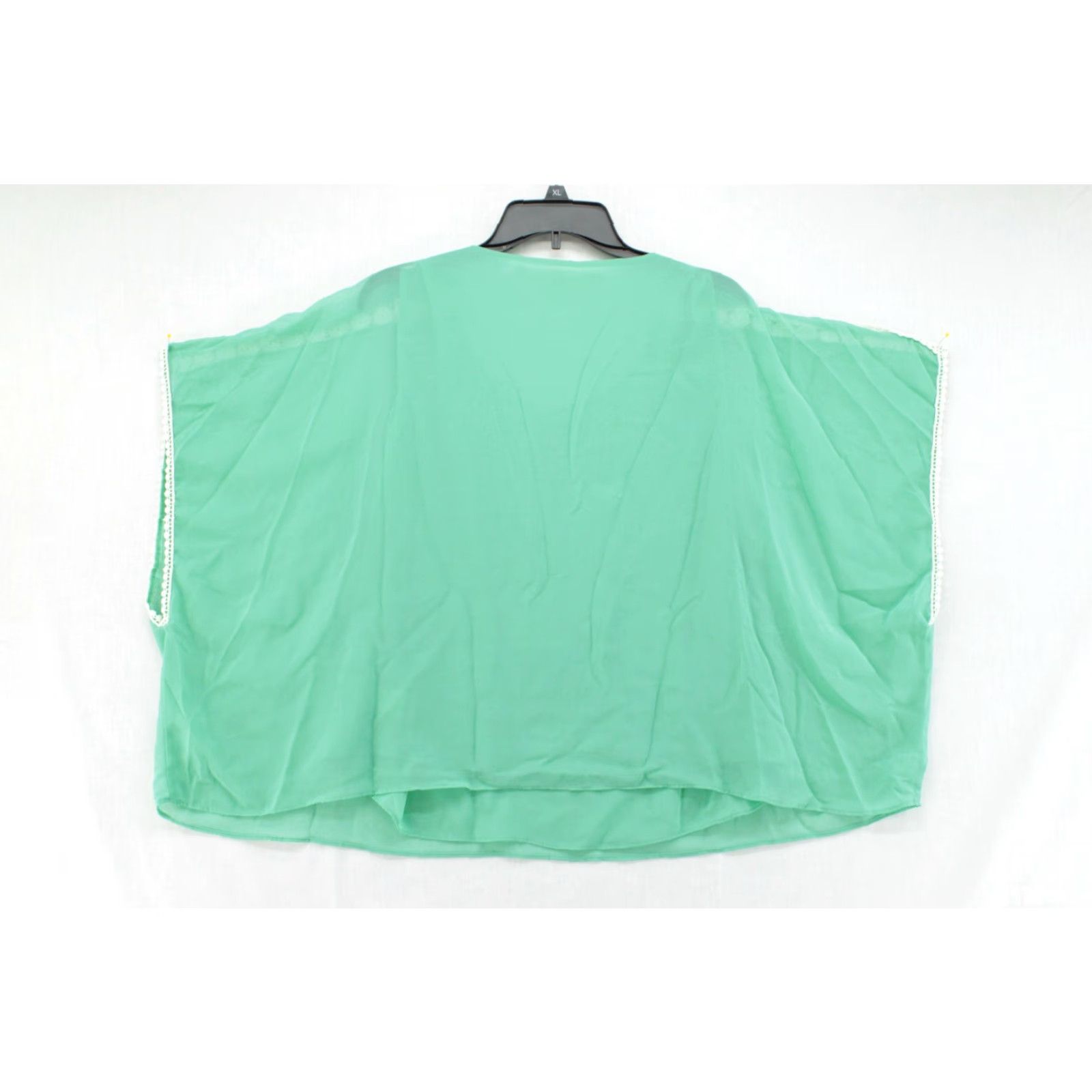 Vintage Chelsea & Violet Floral Embroidered Boho Poncho Top Women's Size M Green Shirt Size M / US 6-8 / IT 42-44 - 3 Thumbnail