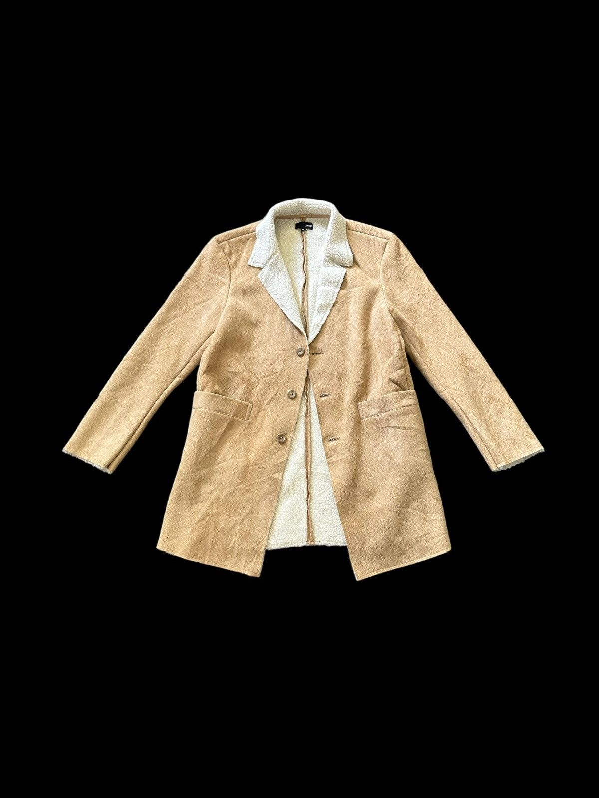 Japanese Brand Avant-garde Rubik moleskin Sherpa long coat Size US L / EU 52-54 / 3 - 6 Thumbnail