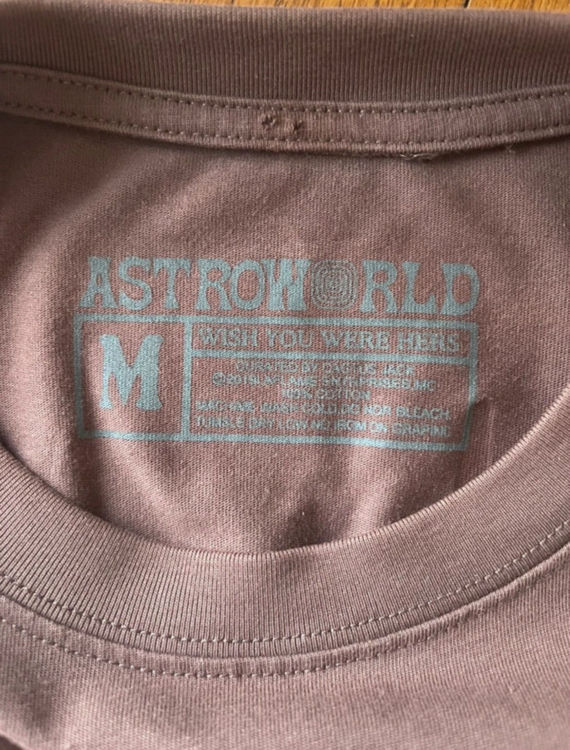 Travis Scott Astroworld “Wish You Were Here” Brown T-Shirt (Medium) Size US M / EU 48-50 / 2 - 3 Thumbnail