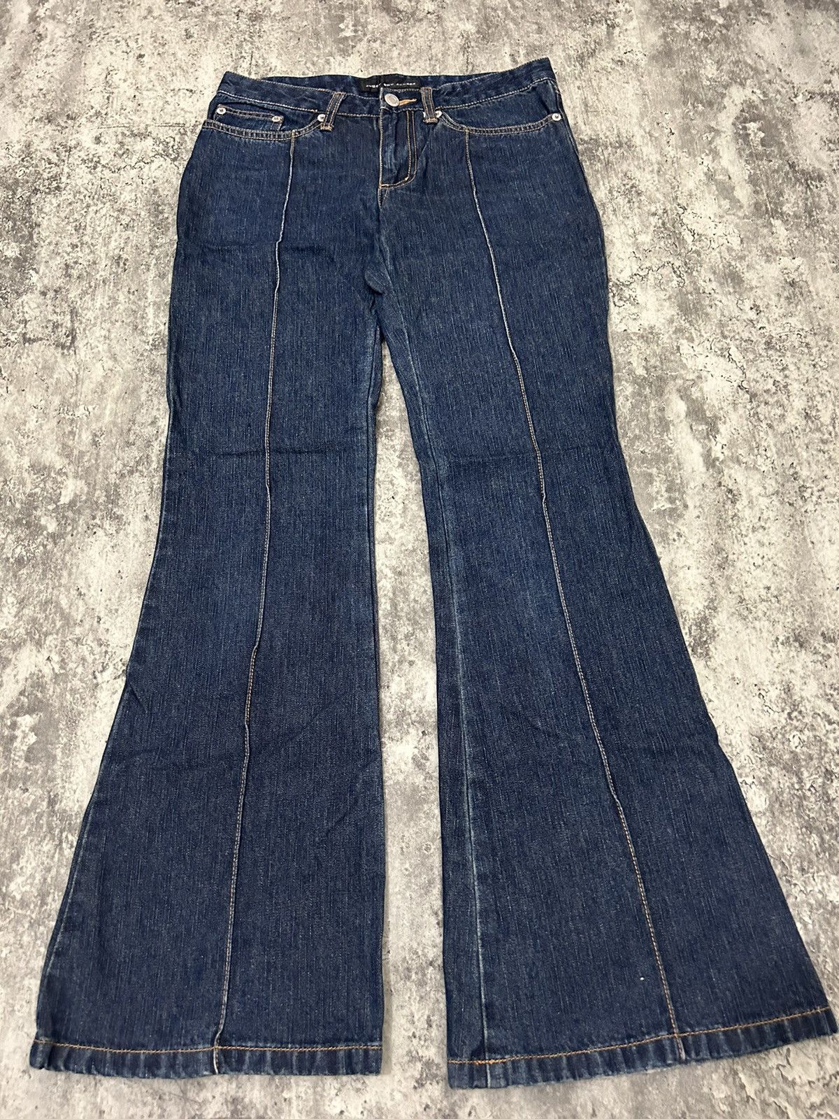 If Six Was Nine × Japanese Brand × Vintage Vintage Jouer aux echecs Flare Jeans Size 28" / US 6 / IT 42 - 3 Thumbnail