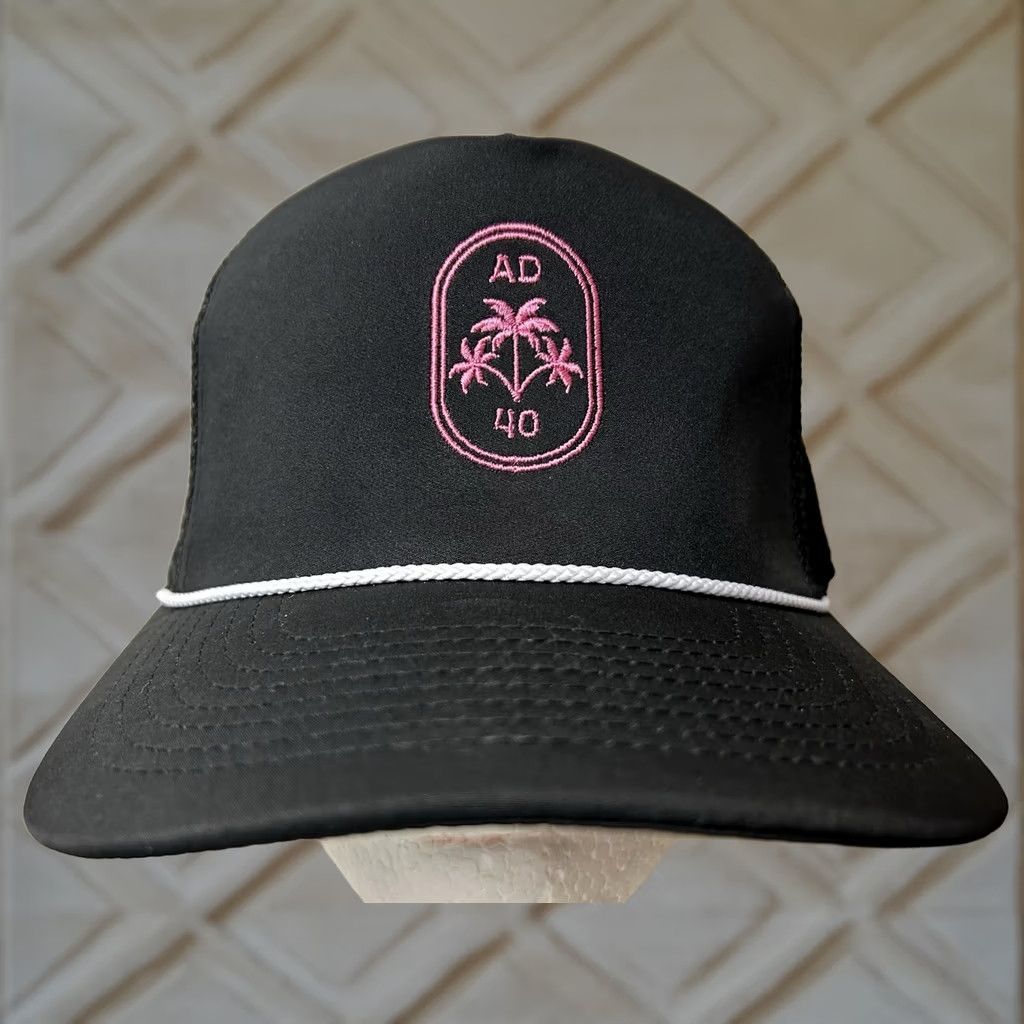 Imperial NWOT AD 40 Palm Trees Rope Snap Back Hat Cap Black/Pink Baseball Cap Unisex Adults One Size Adjustable Mens Womens Size ONE SIZE - 1 Thumbnail
