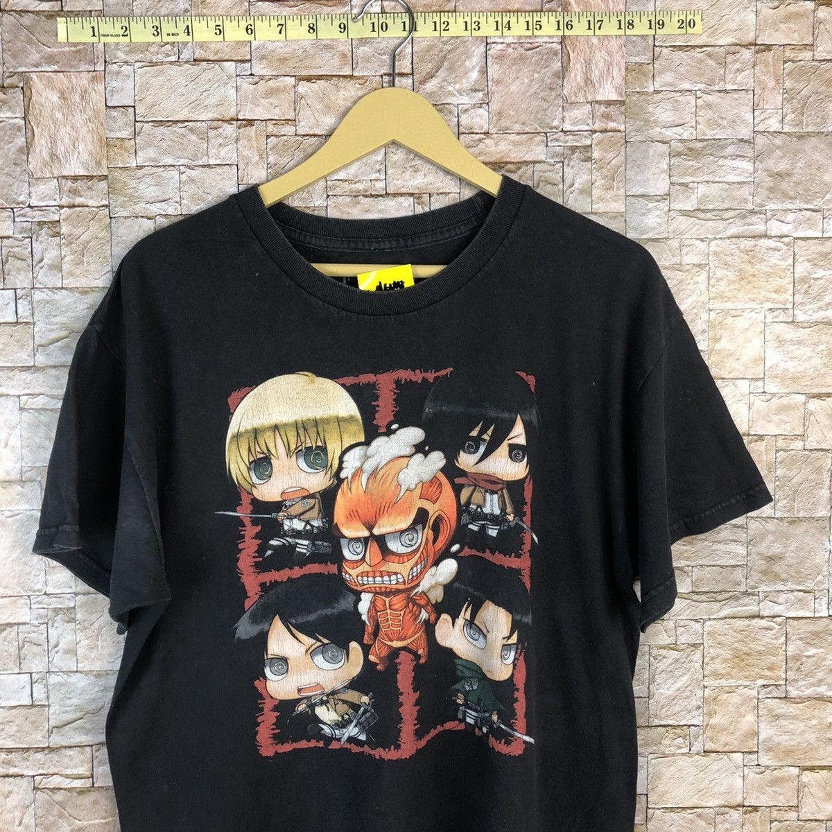 Japanese Brand × Ripple Junction Attack On Titan Black T-Shirt #A537 Size US M / EU 48-50 / 2 - 2 Thumbnail