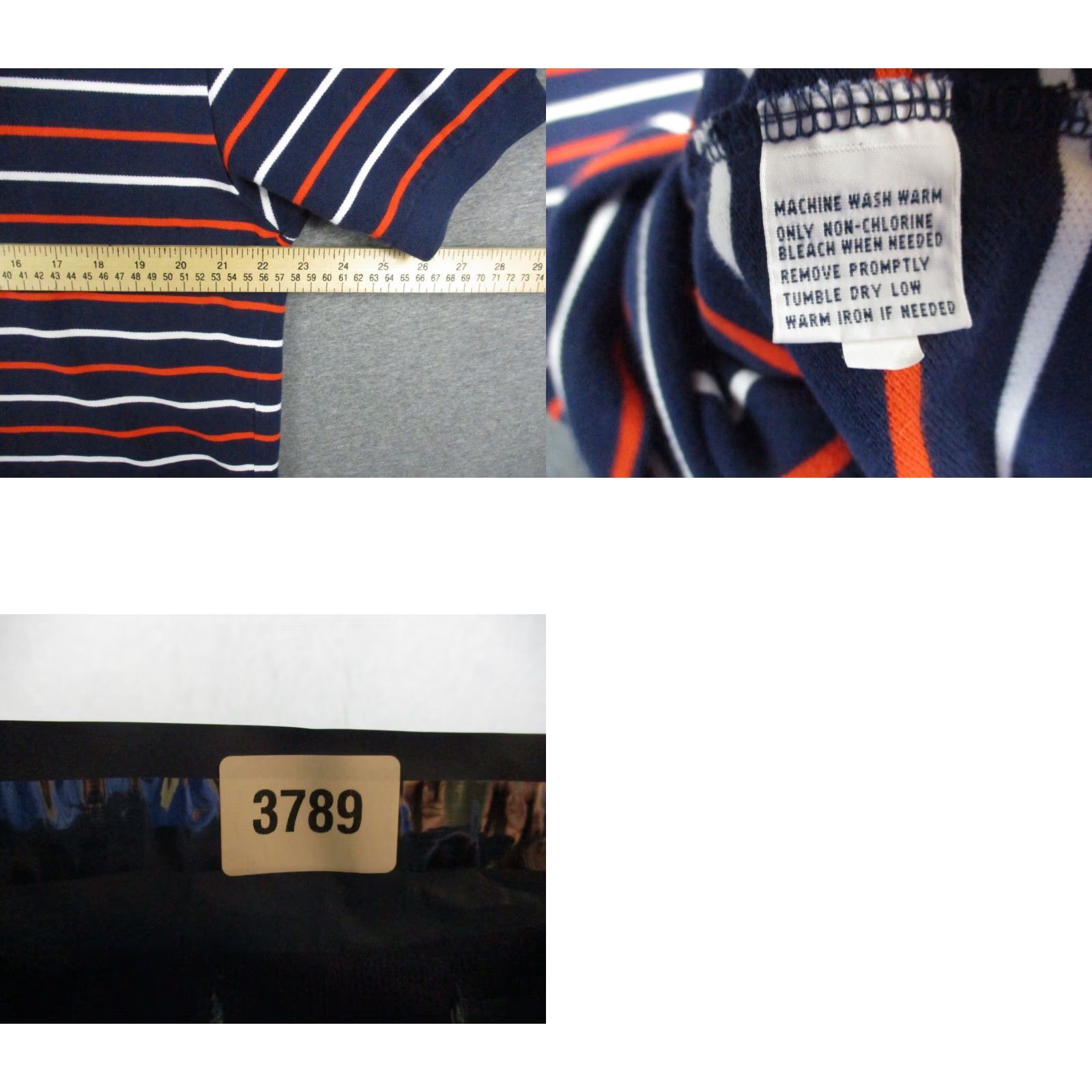 Polo Ralph Lauren VINTAGE Polo Ralph Lauren Shirt Large Men Blue Orange Stripe White Pony Polo Shirt L Men Blue Orange Stripe Size US L / EU 52-54 / 3 - 8 Thumbnail
