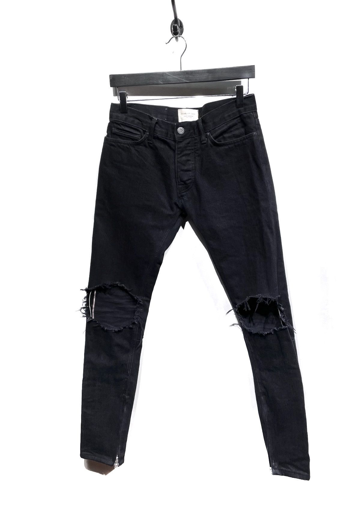 Fear of God Fear Of God Fourth Collection Black Distressed Jeans Size US 28 / EU 44 - 1 Thumbnail