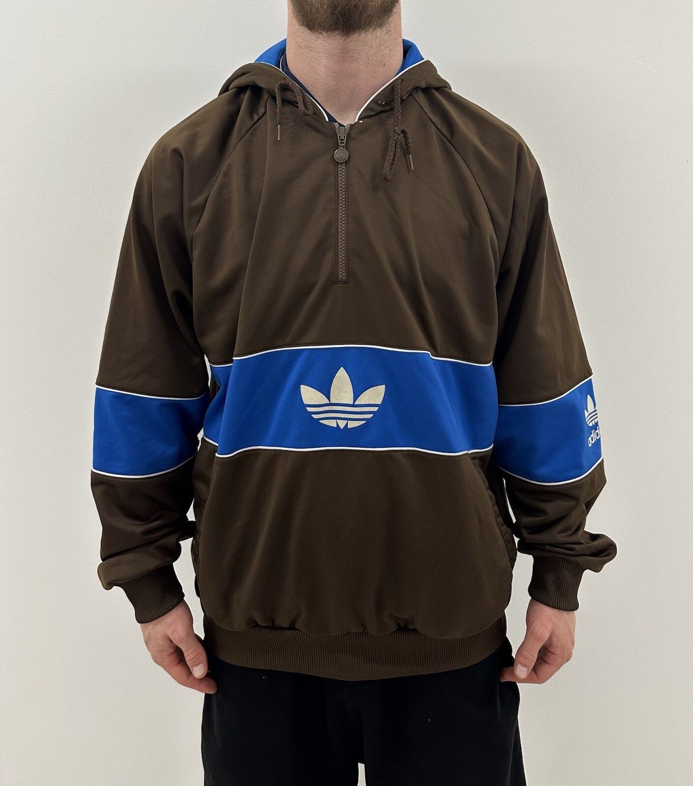 Adidas Vintage 1990s 90s Adidas Zip Hoodie Track Jacket Mens Size US L / EU 52-54 / 3 - 1 Thumbnail