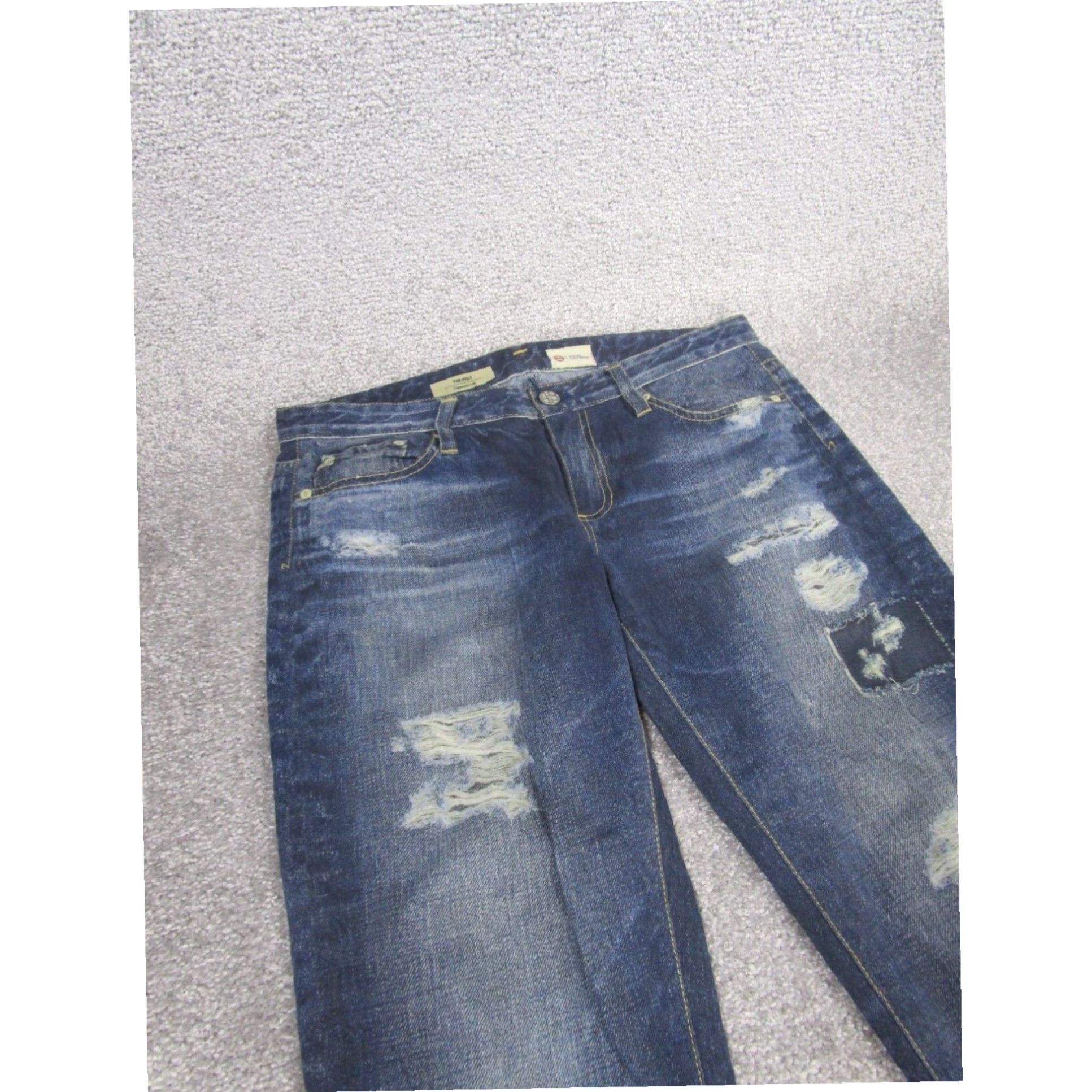 Denime AG Adriano Goldschmied Womens Dark Blue Low Rise Jegging Jeans Size 27 Size 27" / US 4 / IT 40 - 4 Thumbnail