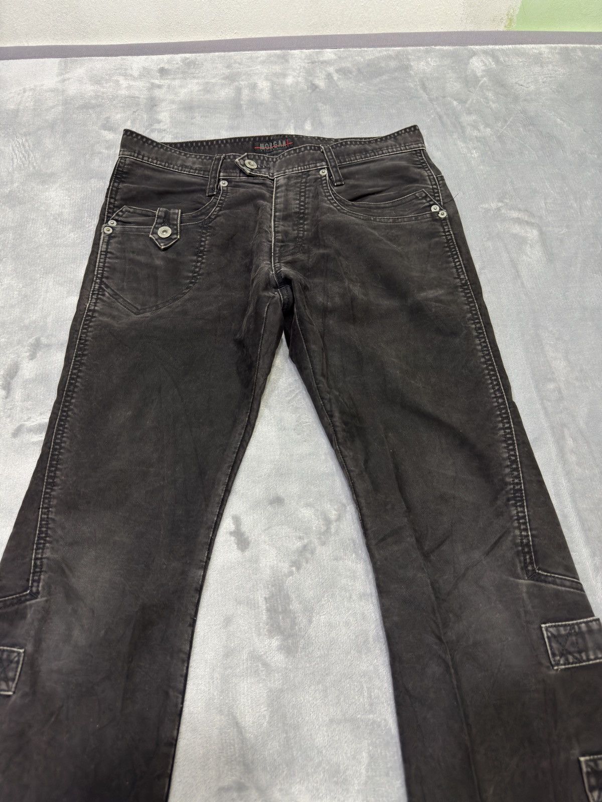 Morgan Homme Japanese brand x Morgan Homme strap bondage flared trousers Size US 31 - 11 Thumbnail