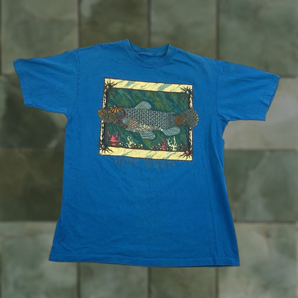 Vintage VINTAGE Key West Florida T Shirt Adult Small Blue Fish Nature Tropical 90s USA Men Short Sleeve Crew Neck Shirt Mens Size US S / EU 44-46 / 1 - 1 Thumbnail