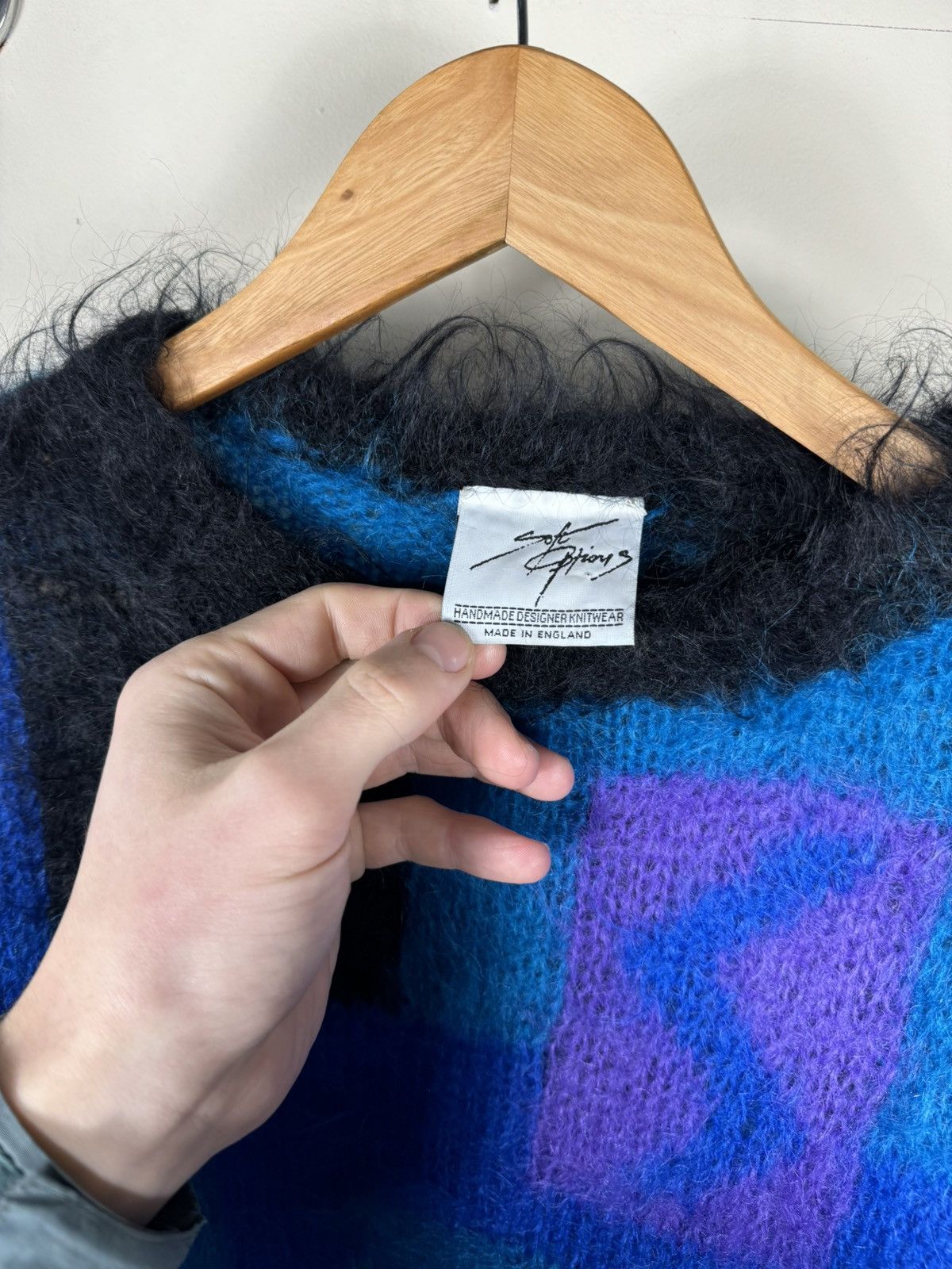 Japanese Brand × Vintage Mohair Avant Garde Vintage England Sweater Size US XL / EU 56 / 4 - 5 Thumbnail