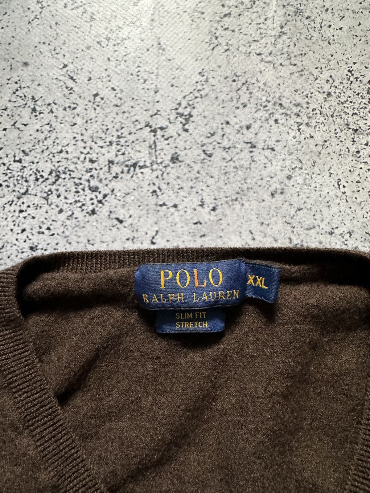 Polo Ralph Lauren Vintage Polo Ralph Lauren V-neck Sweater Brown Knit Y2K USA Size US XXL / EU 58 / 5 - 3 Thumbnail