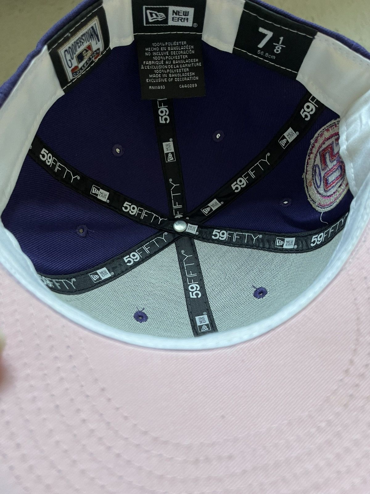 MLB × MyFitteds × New Era 7 1/8 MyFitteds Exclusive “Purple Haze” Anaheim Angels Size ONE SIZE - 5 Thumbnail