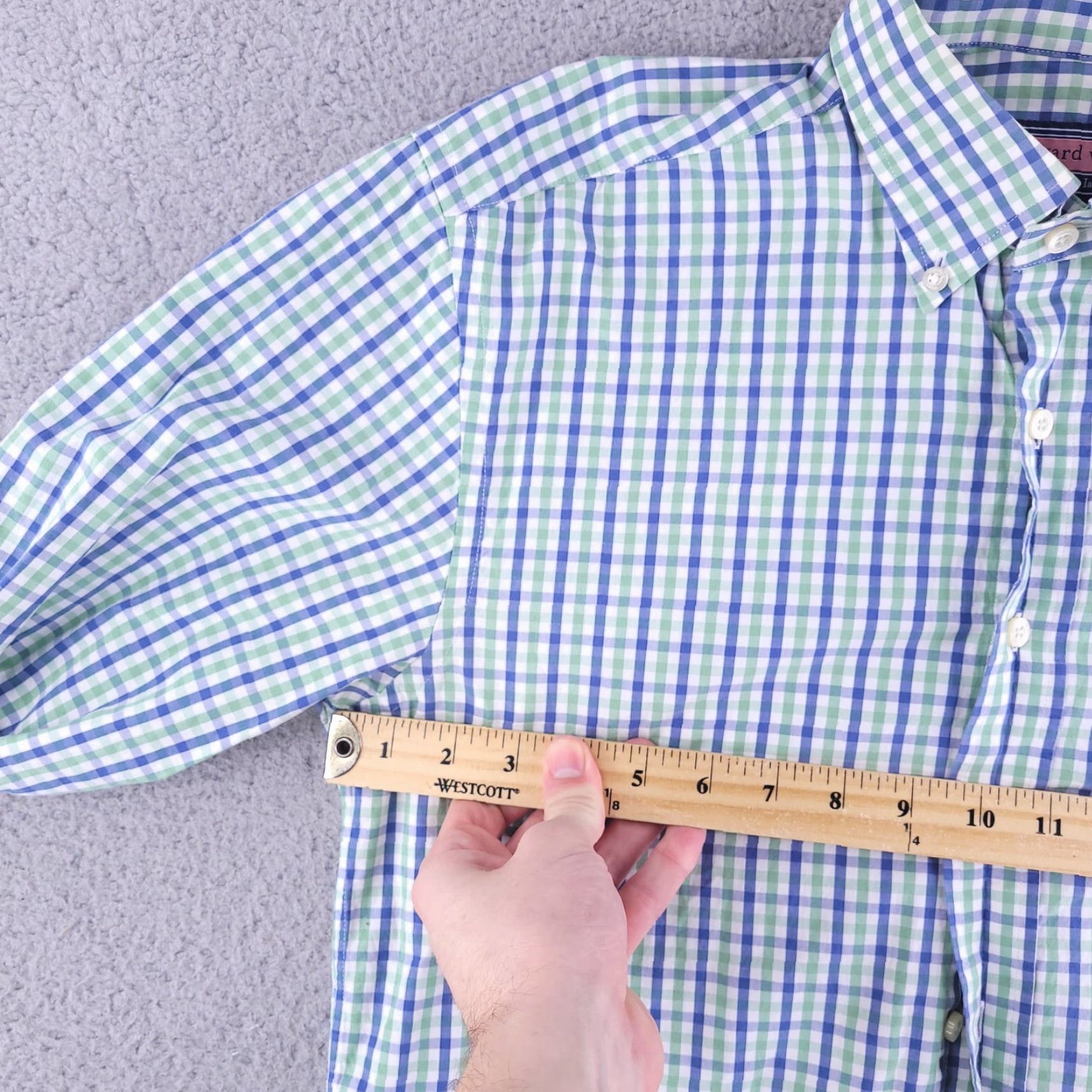 Vineyard Vines Vineyard Vines Shirt Mens Small Green Check Casual Whale Cotton Long Sleeve Size US S / EU 44-46 / 1 - 4 Thumbnail