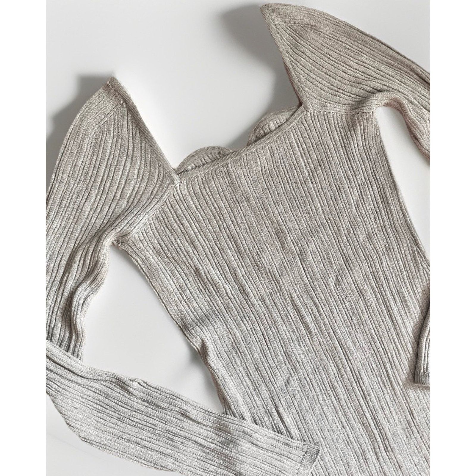 Banana Republic NWOT Banana Republic Sweater Dress Silver Sparkle Size XS Size XS / US 0-2 / IT 36-38 - 13 Thumbnail