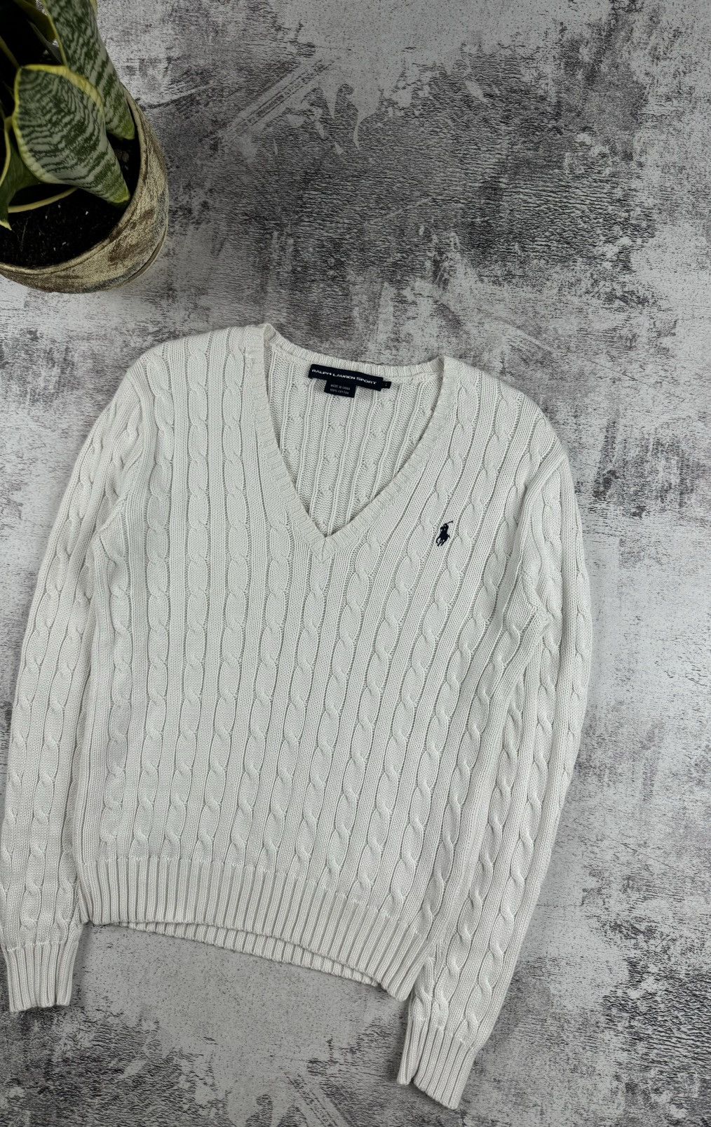 Ralph Lauren Sport Polo Ralph Lauren Sport Cable Knited Sweater Pullover V-Neck Size L / US 10 / IT 46 - 3 Thumbnail