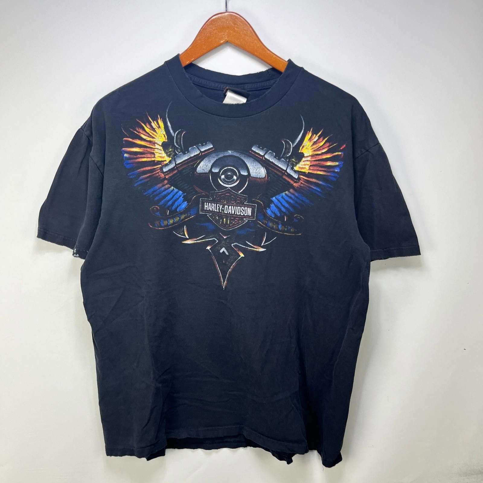 Harley Davidson Vintage Harley Davidson Sun Faded Wings Flames T Shirt XL Size US XL / EU 56 / 4 - 1 Thumbnail