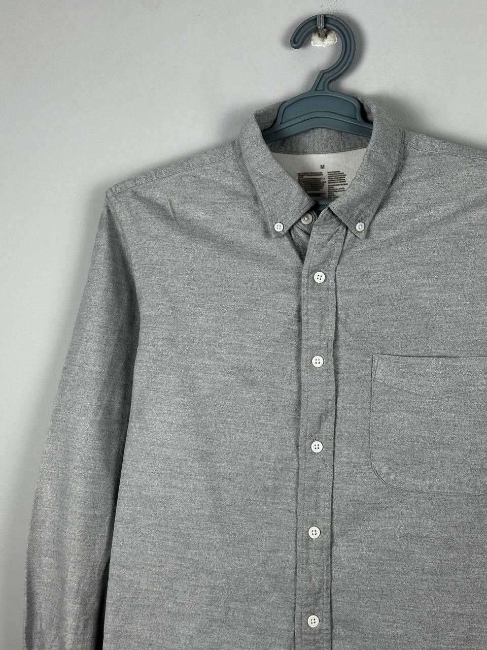 Japanese Brand Muji Summer Long Sleeve Grey Shirt Button-Up Size US M / EU 48-50 / 2 - 3 Thumbnail